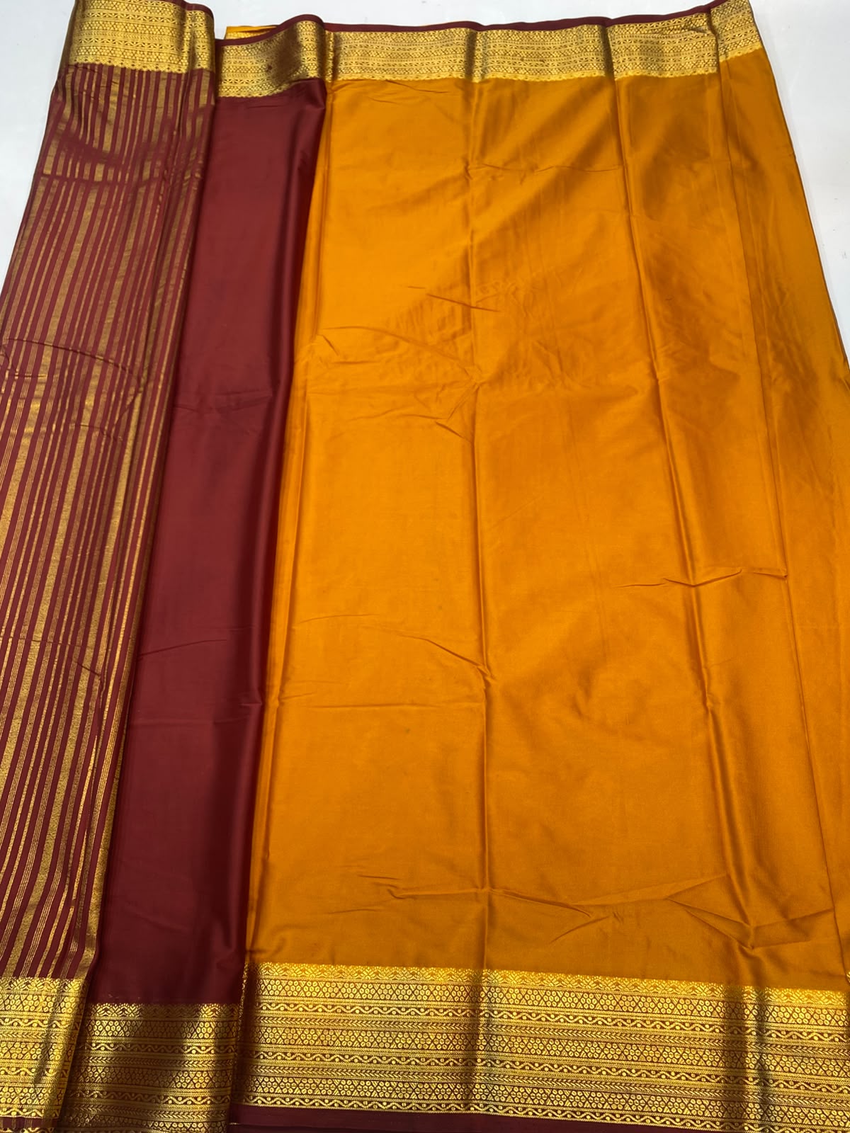 Mysore Crepe Zari Border Saree(3508K-R11)