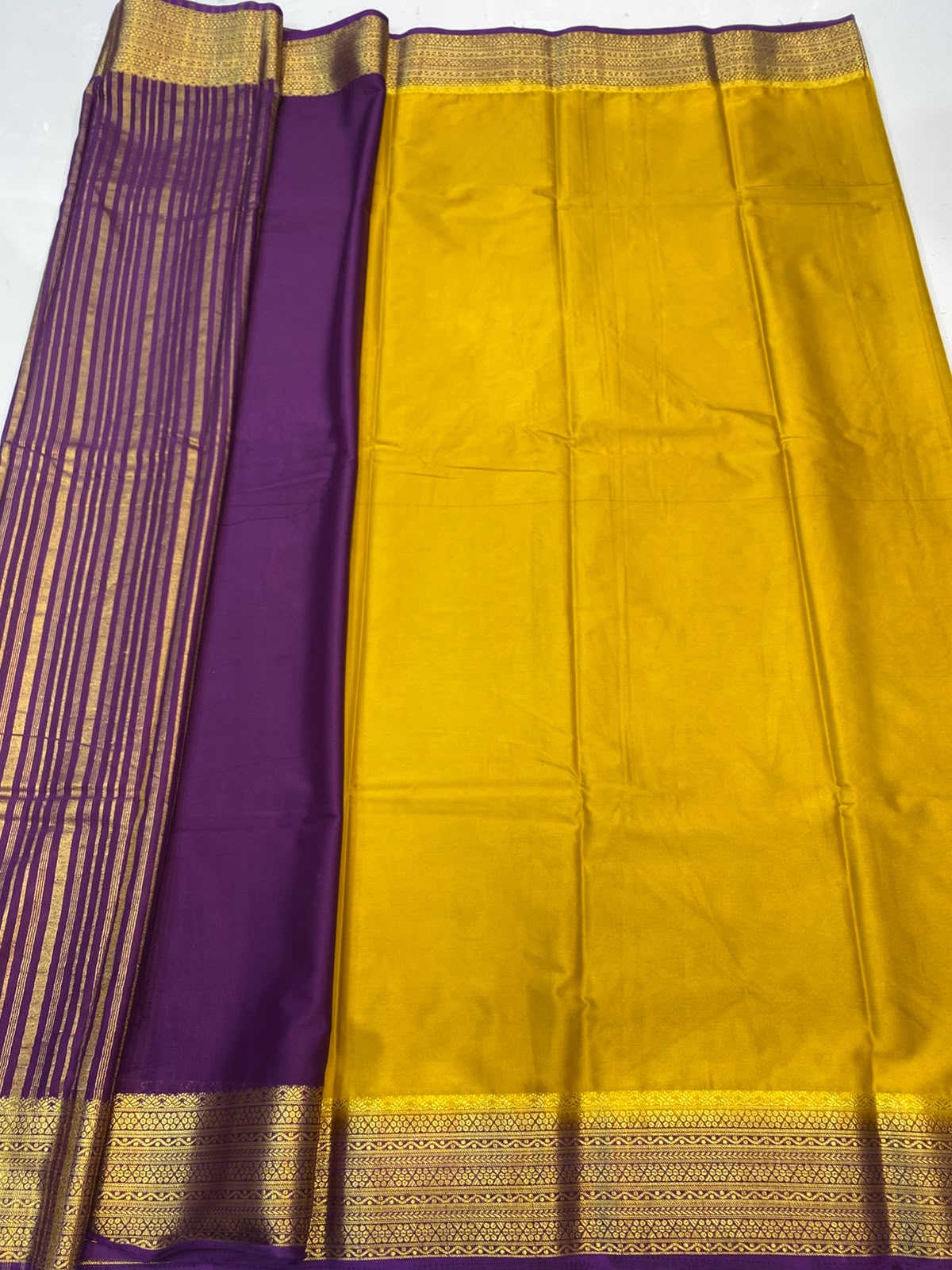Mysore Crepe Zari Border Saree(3508K-R11)