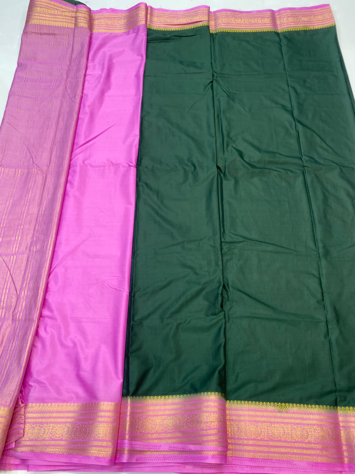 Mysore Crepe Zari Border Saree(3508M-R12)