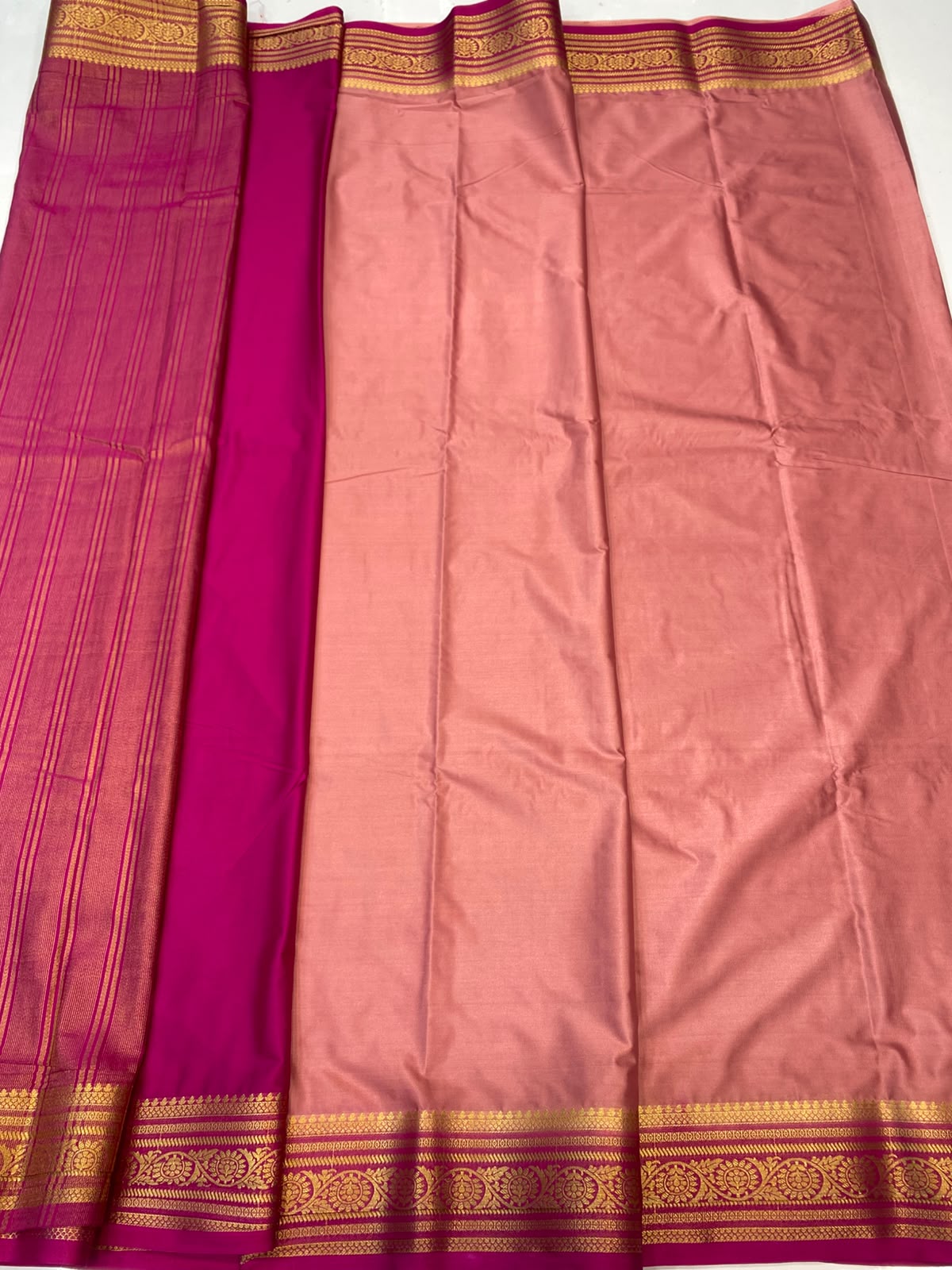 Mysore Crepe Zari Border Saree(3508M-R12)