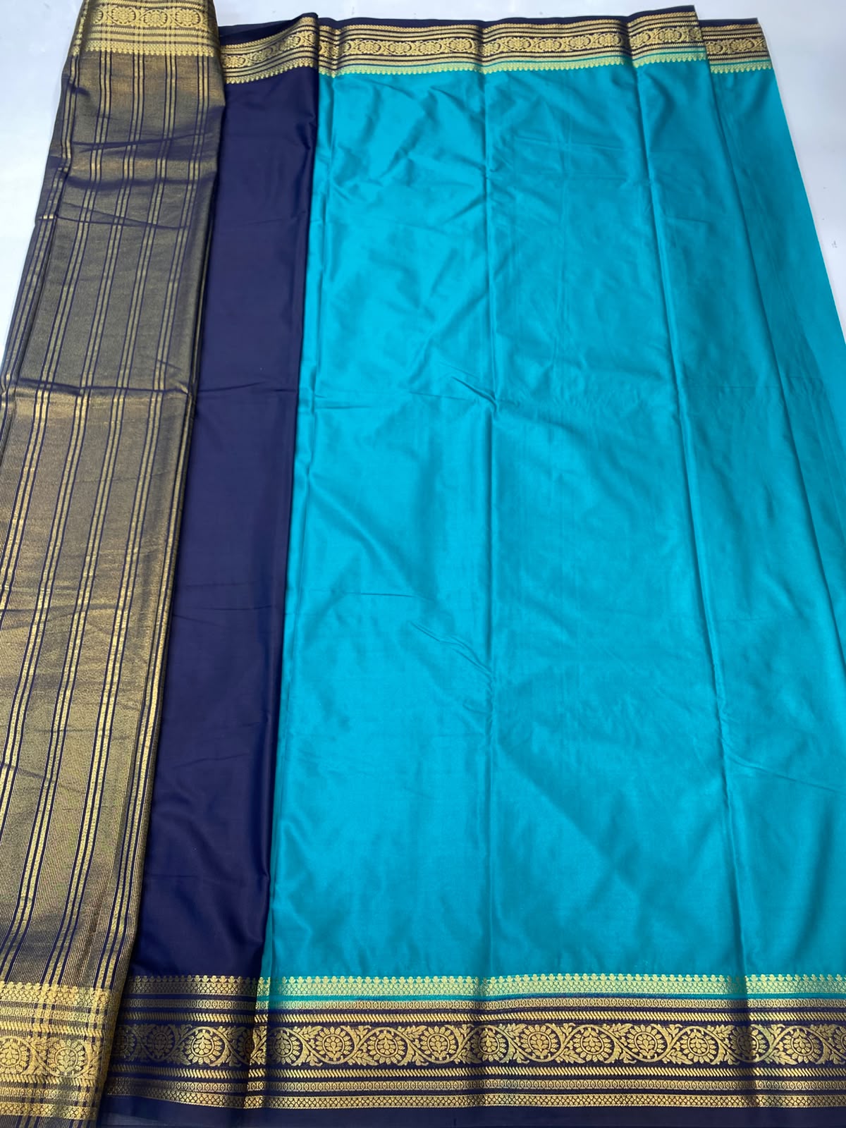 Mysore Crepe Zari Border Saree(3508M-R12)