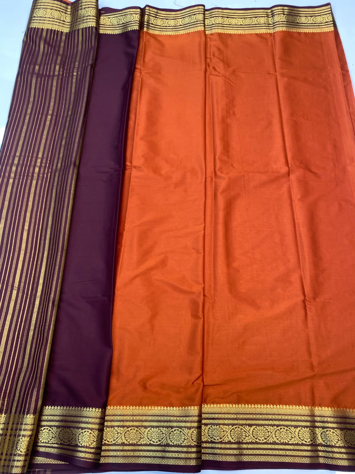 Mysore Crepe Zari Border Saree(3508M-R12)