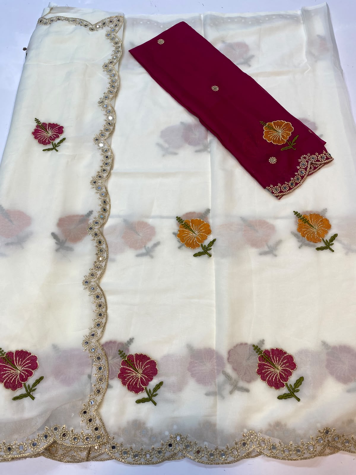 Fancy Space Silk Saree (3781-R42)