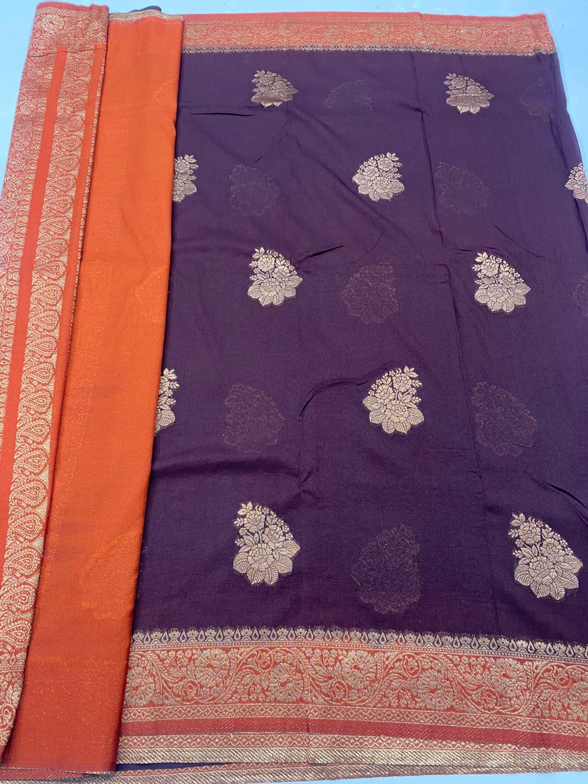 Khaddi Georgette Saree(3783-R22)