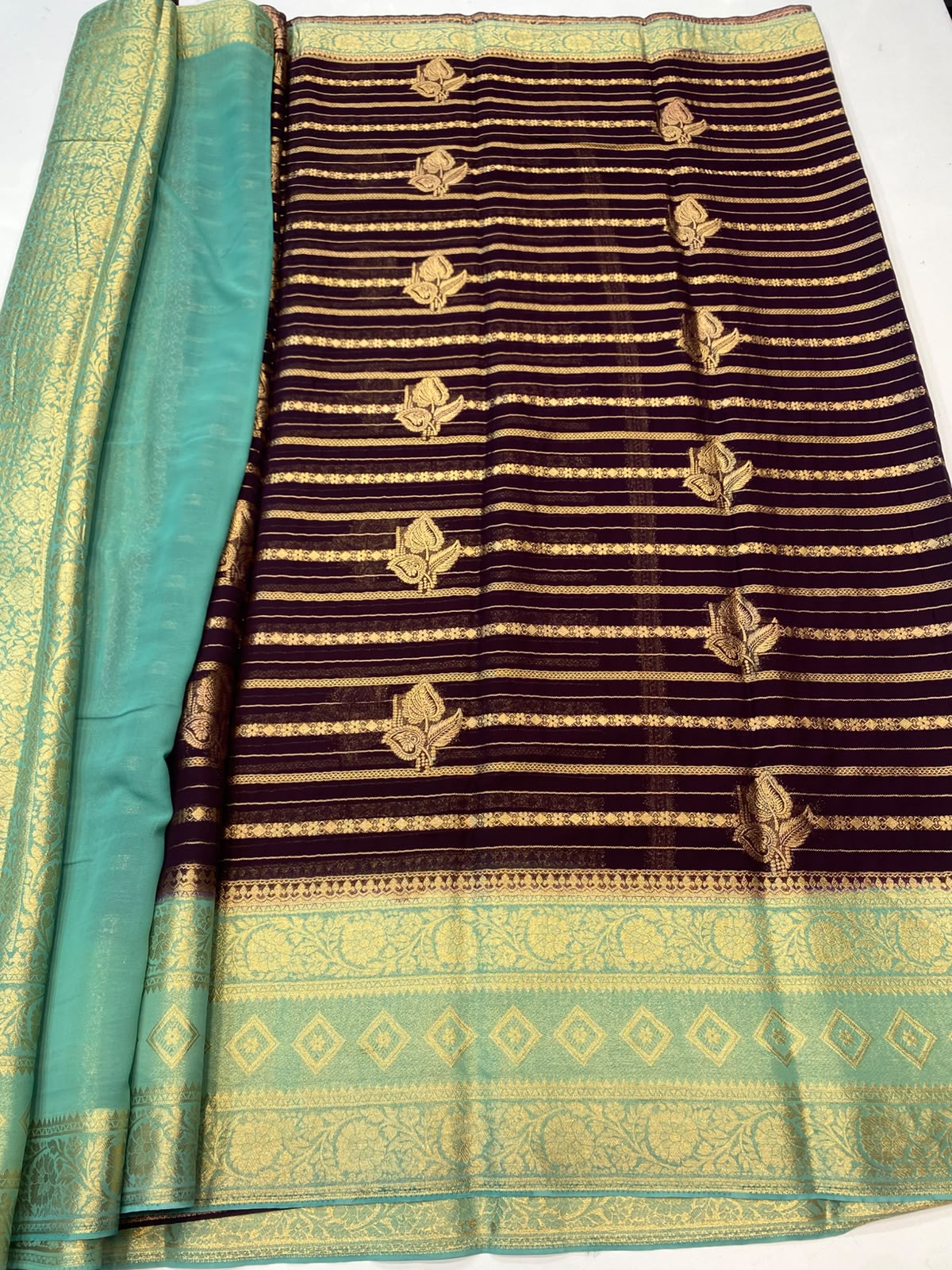 Khaddi Georgette Saree(3793C-R25)