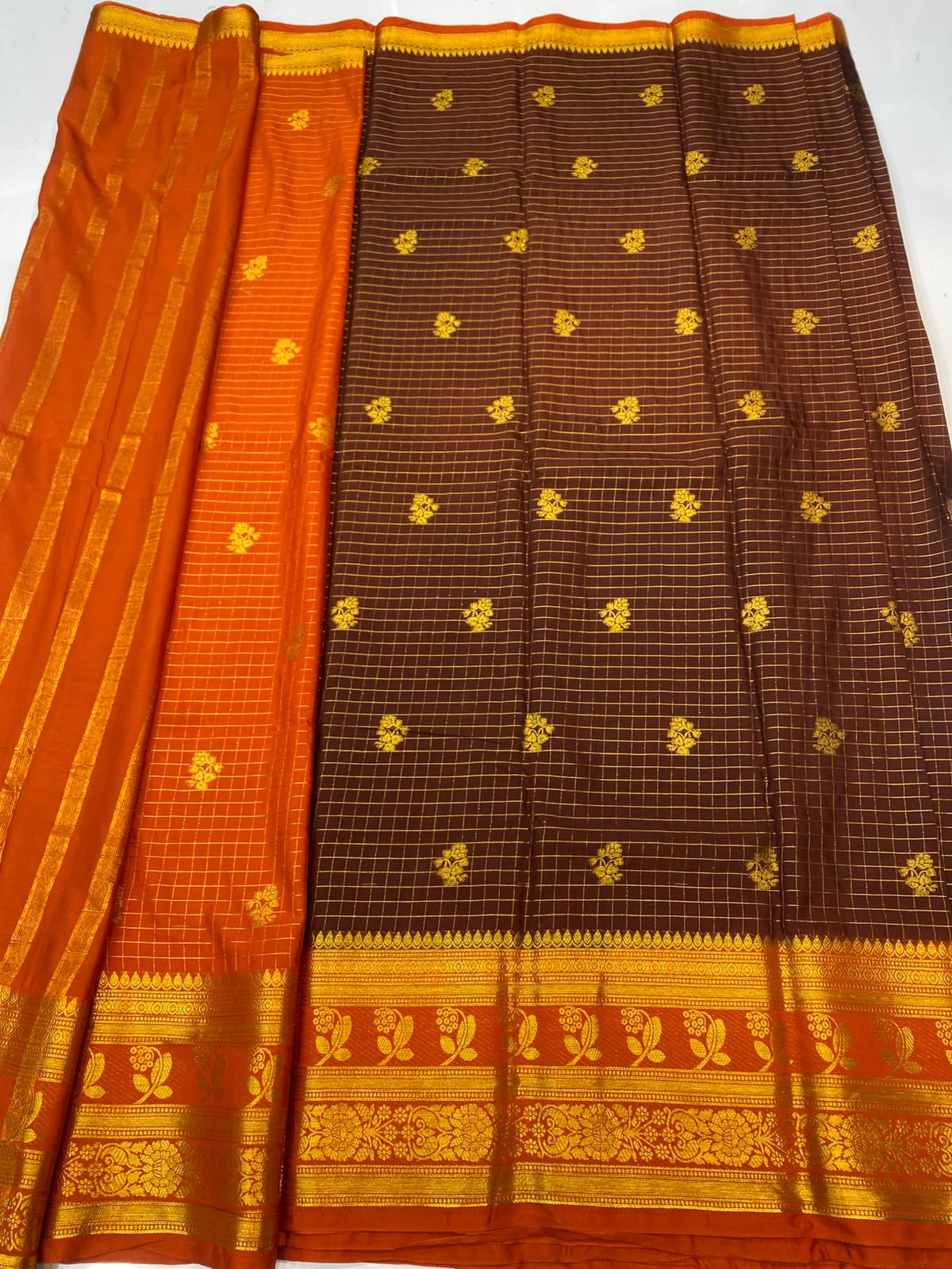 Mysore Chex Butta Saree(3261B-R13)