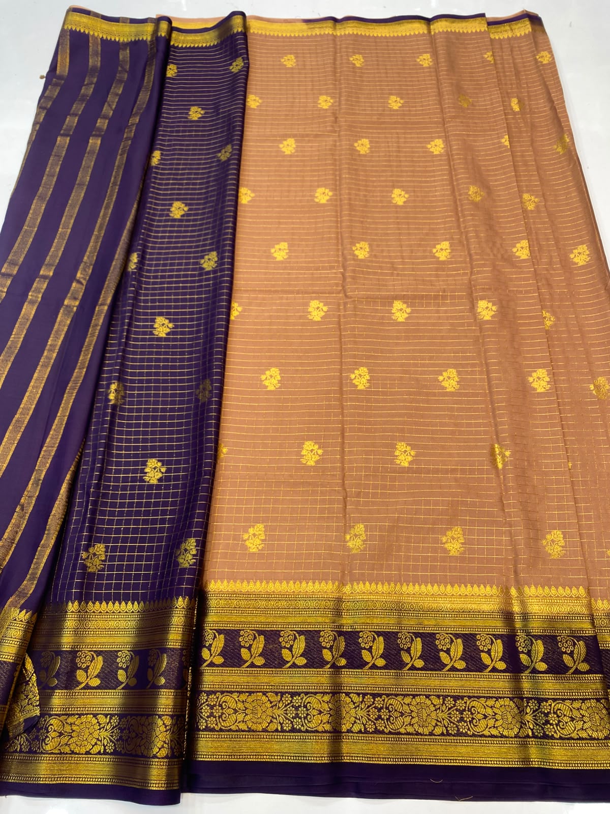 Mysore Chex Butta Saree(3261B-R13)