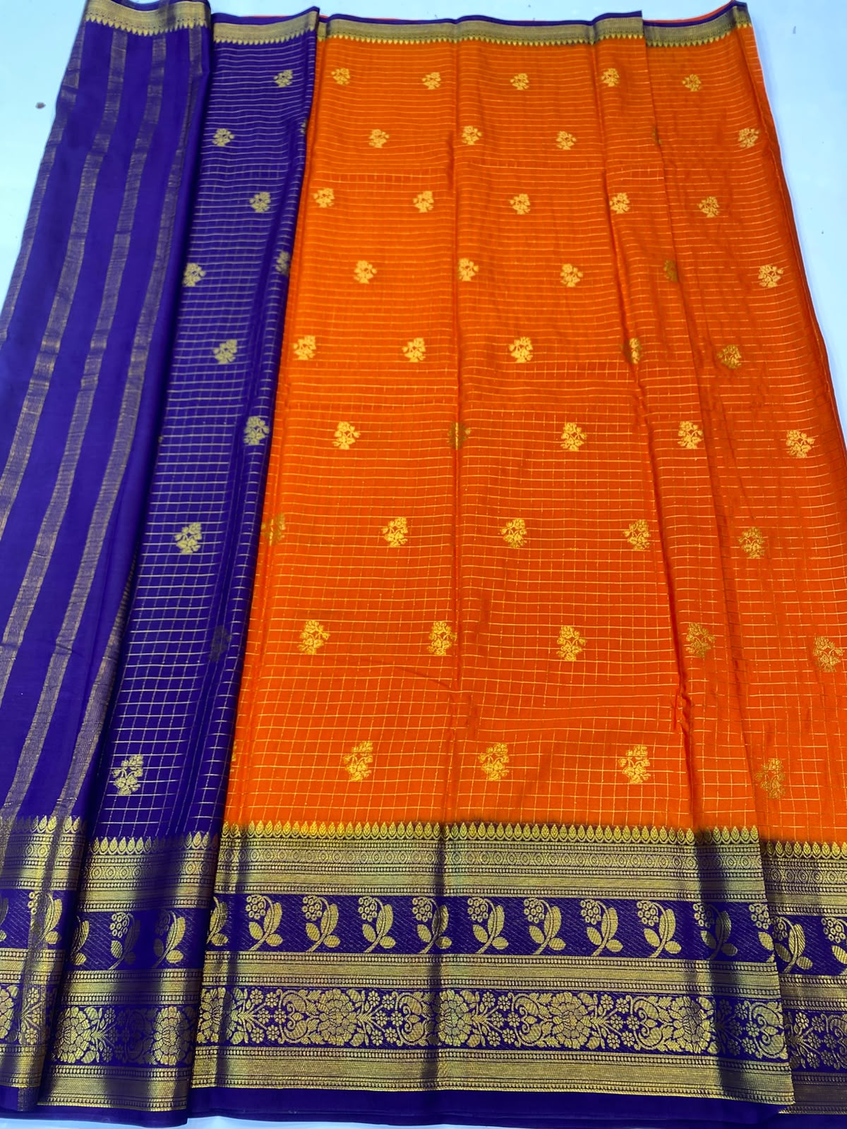 Mysore Chex Butta Saree(3261B-R13)