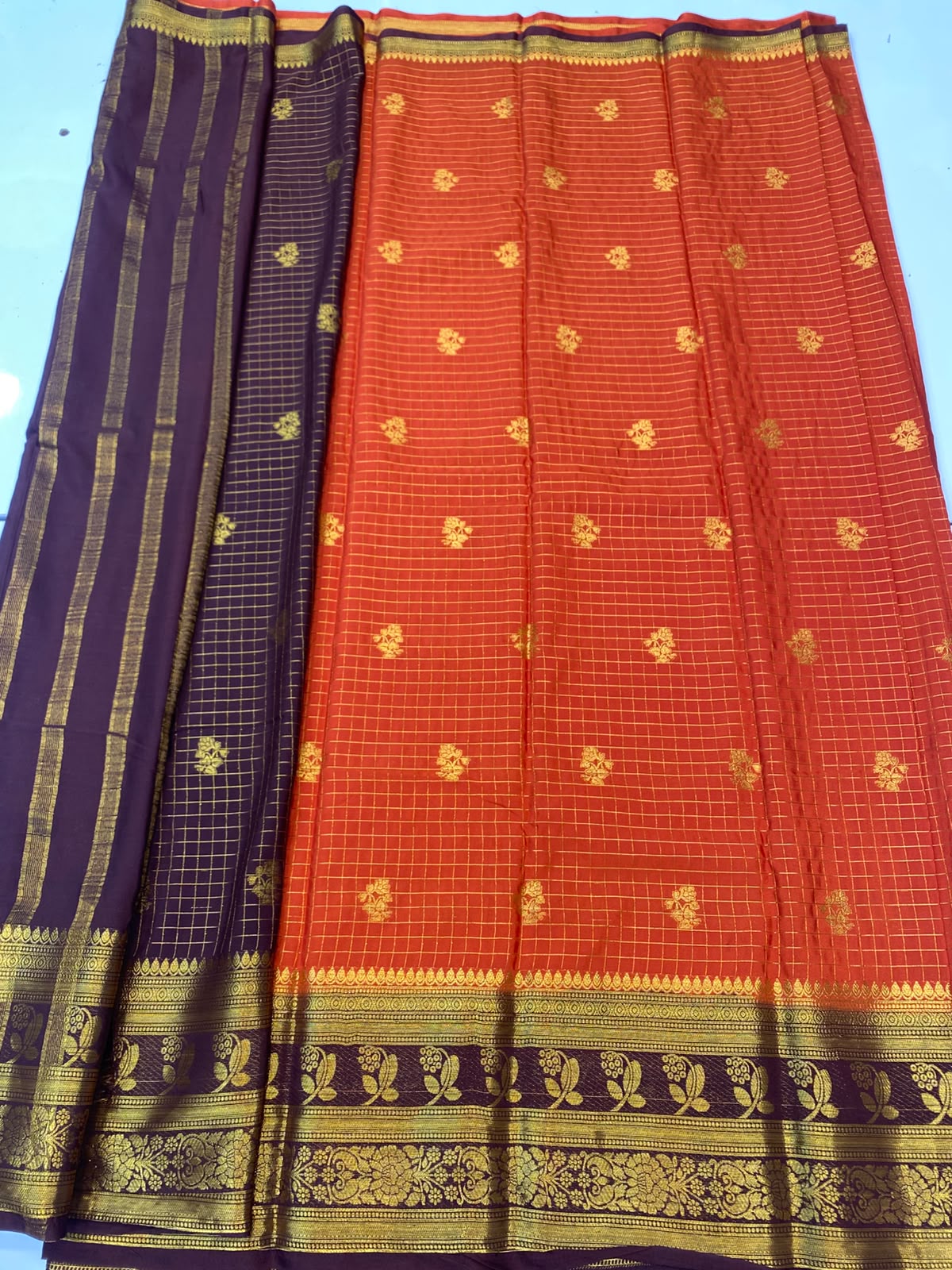 Mysore Chex Butta Saree(3261B-R13)
