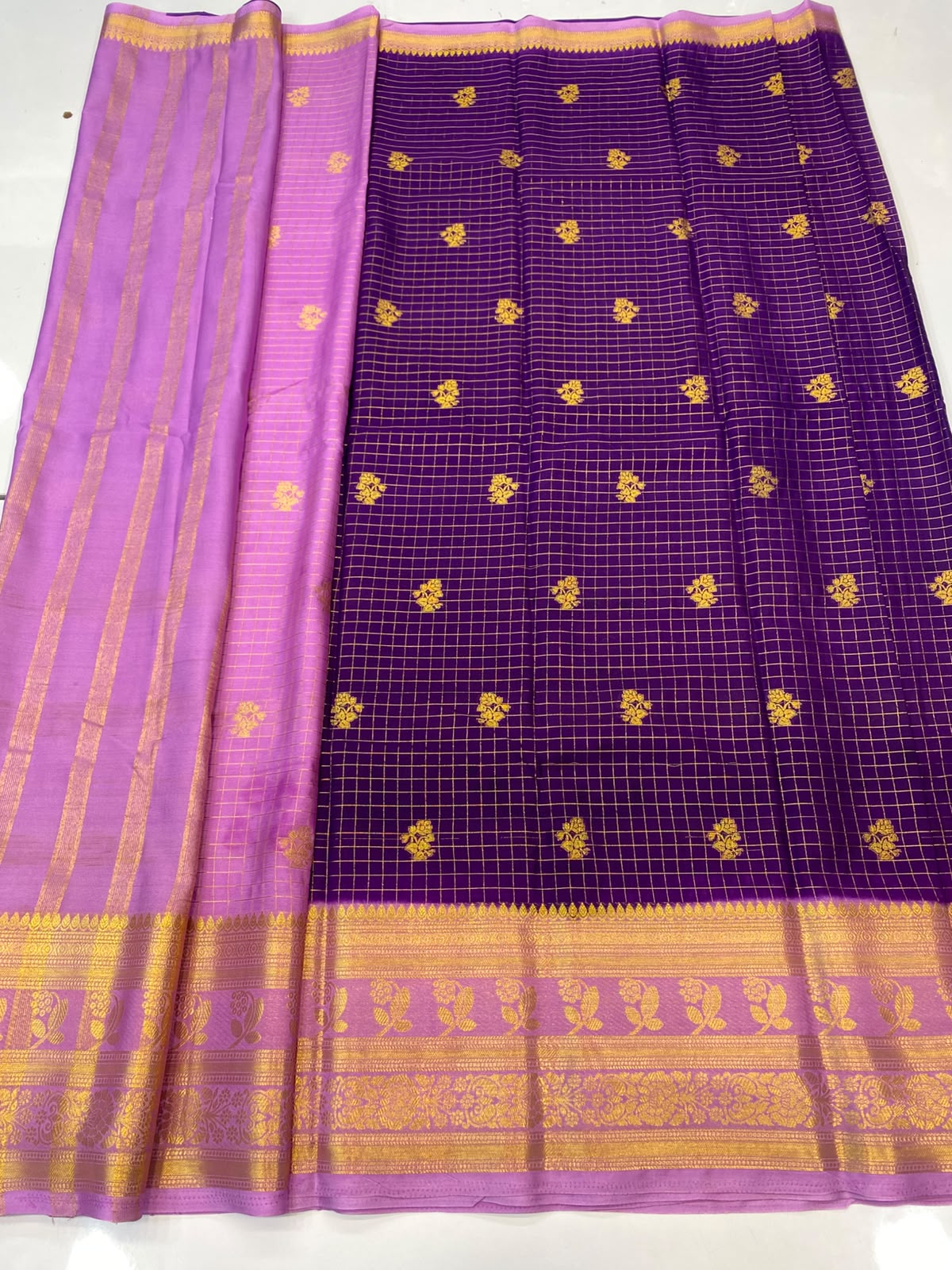 Mysore Chex Butta Saree(3261B-R13)