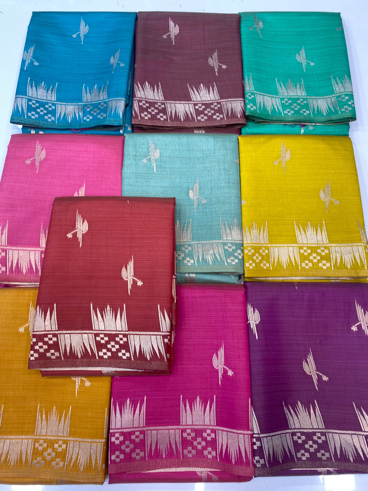 Semi Silk Butta Saree(3792-R7)