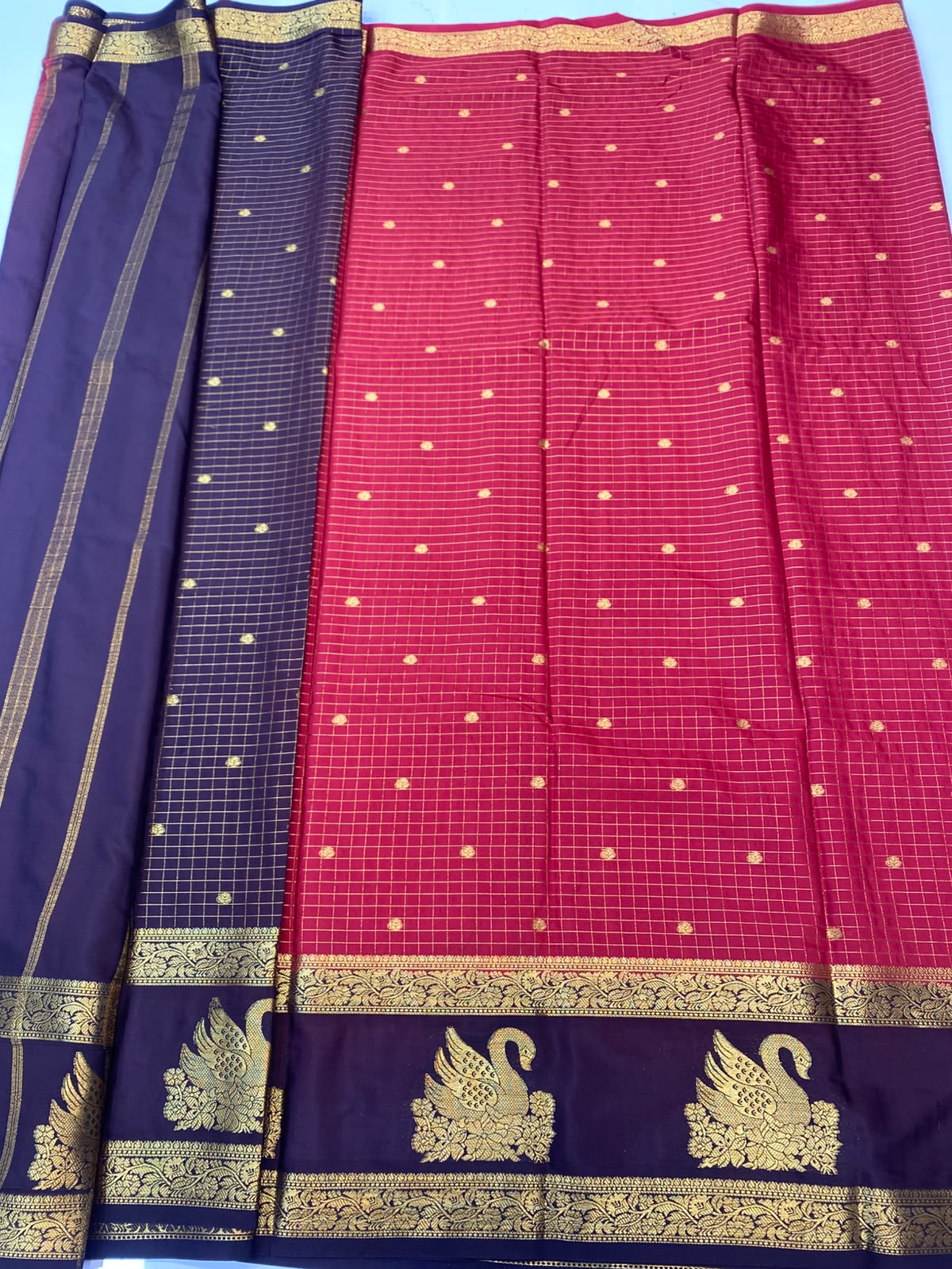Mysore Chex Butta Saree(3261C-R23)