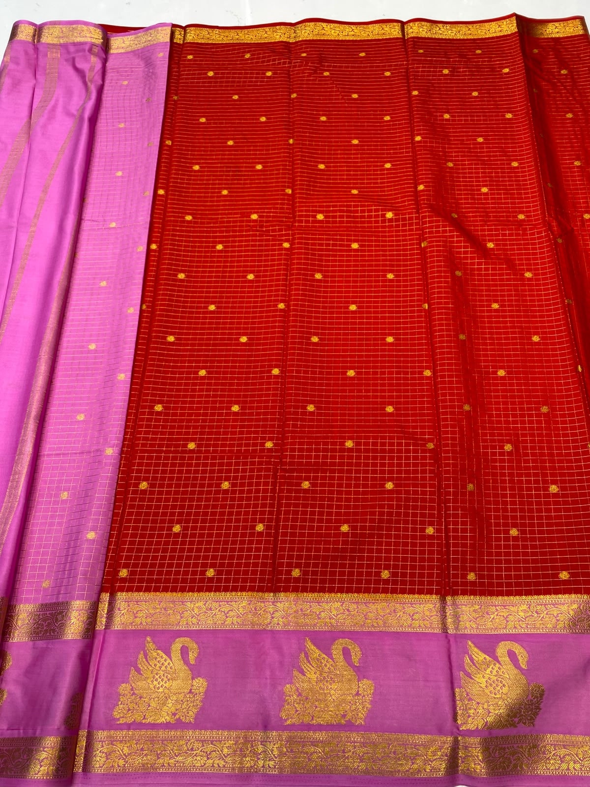 Mysore Chex Butta Saree(3261C-R23)