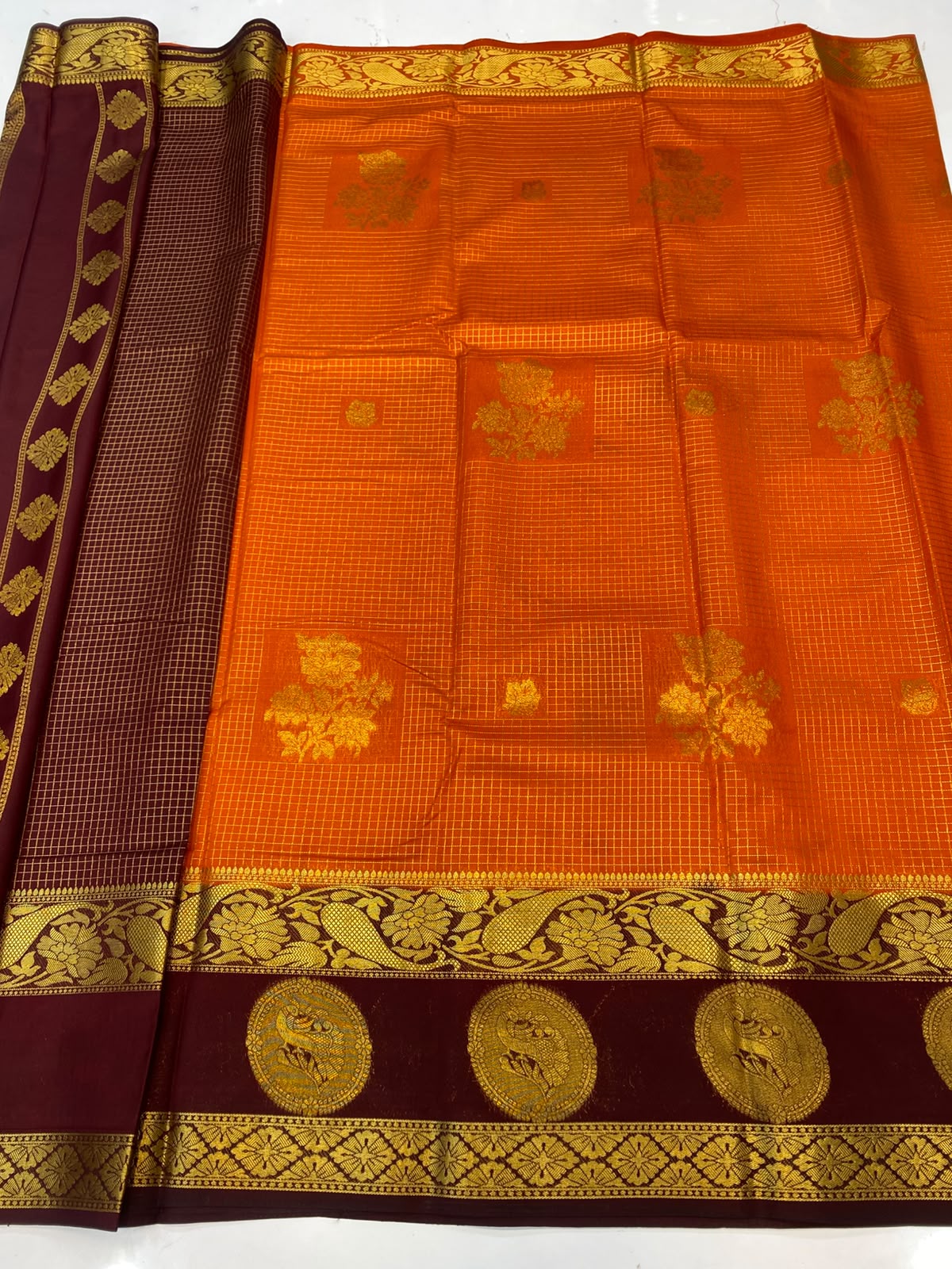 Mysore Chex Butta Saree(3624-R11)