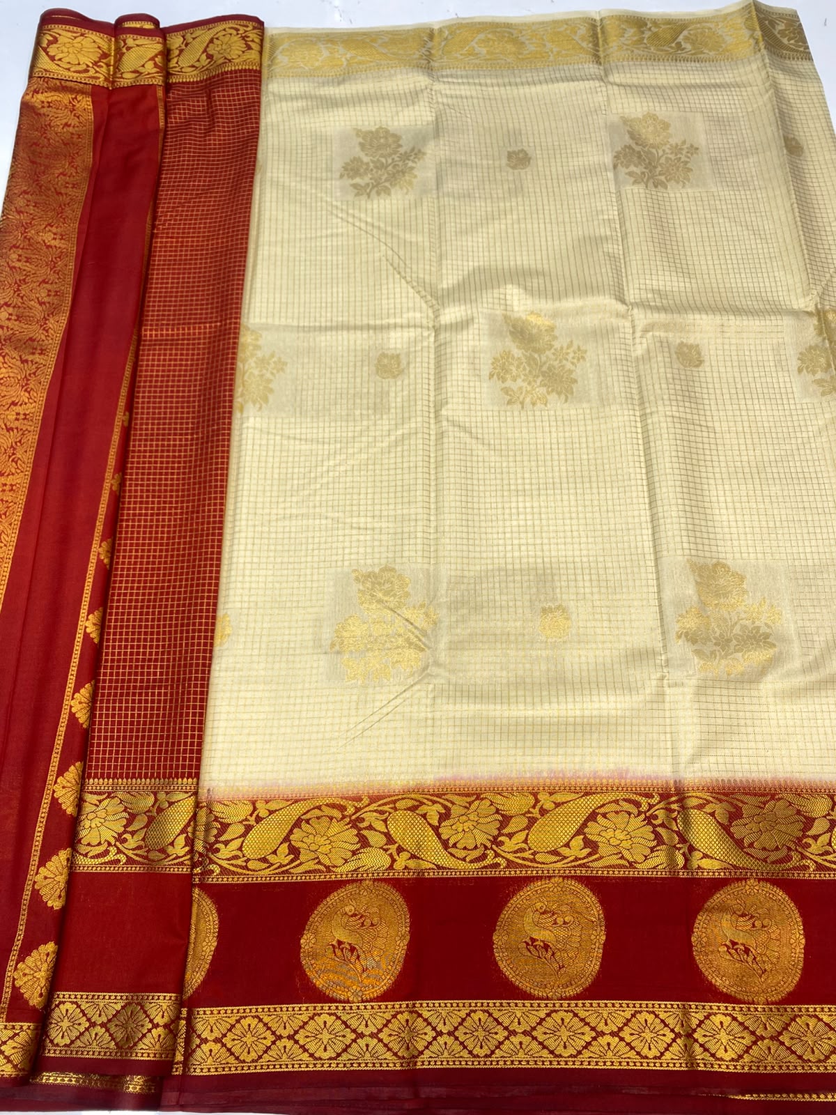 Mysore Chex Butta Saree(3624-R11)