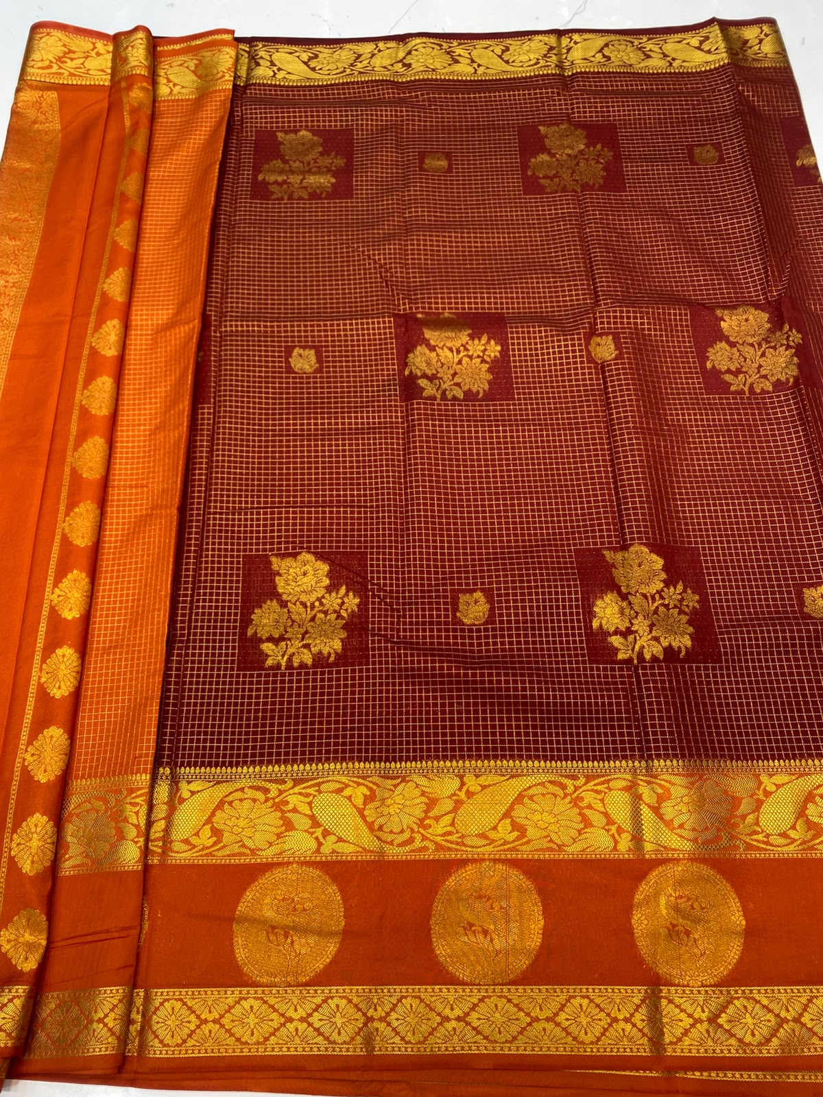 Mysore Chex Butta Saree(3624-R11)