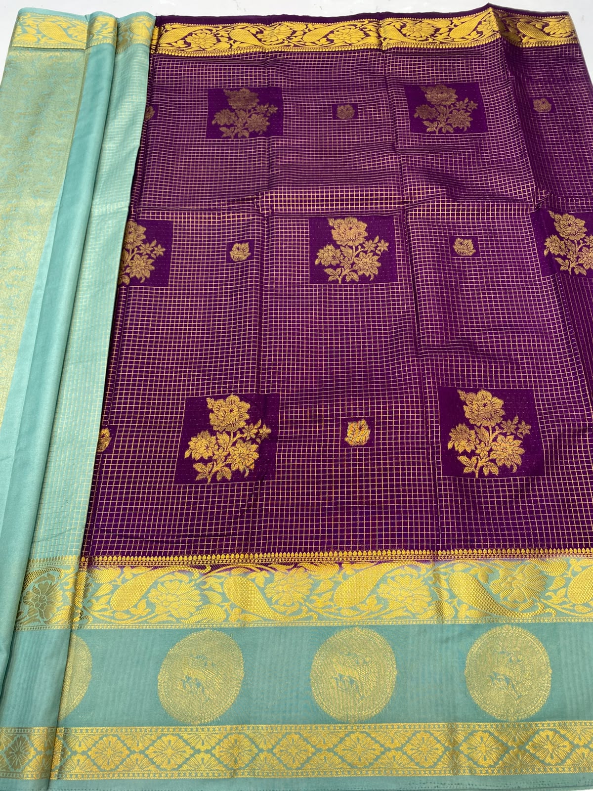 Mysore Chex Butta Saree(3624-R11)