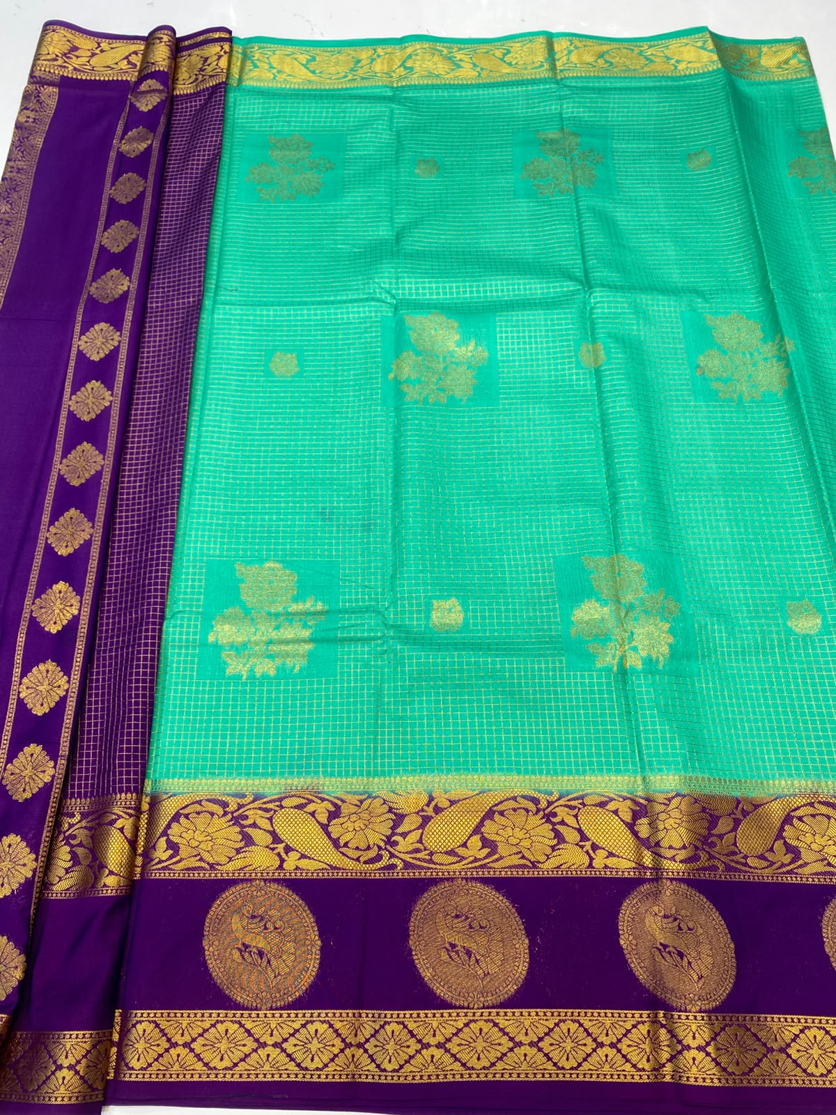 Mysore Chex Butta Saree(3624-R11)
