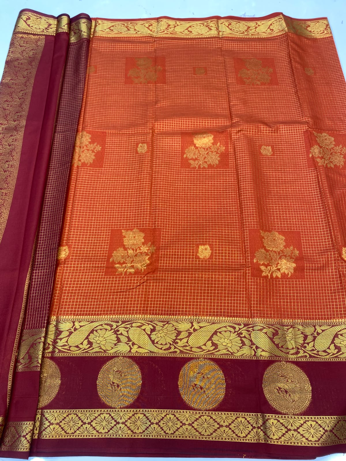 Mysore Chex Butta Saree(3624-R11)