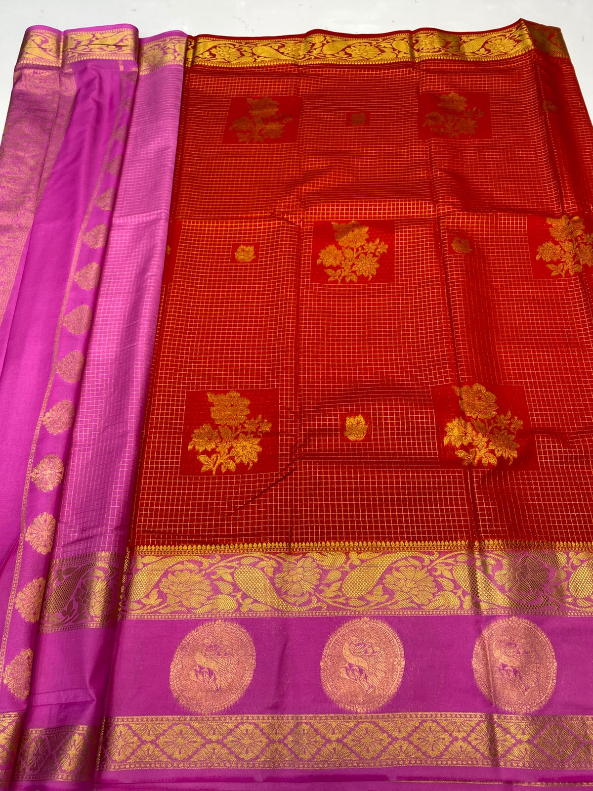 Mysore Chex Butta Saree(3624-R11)