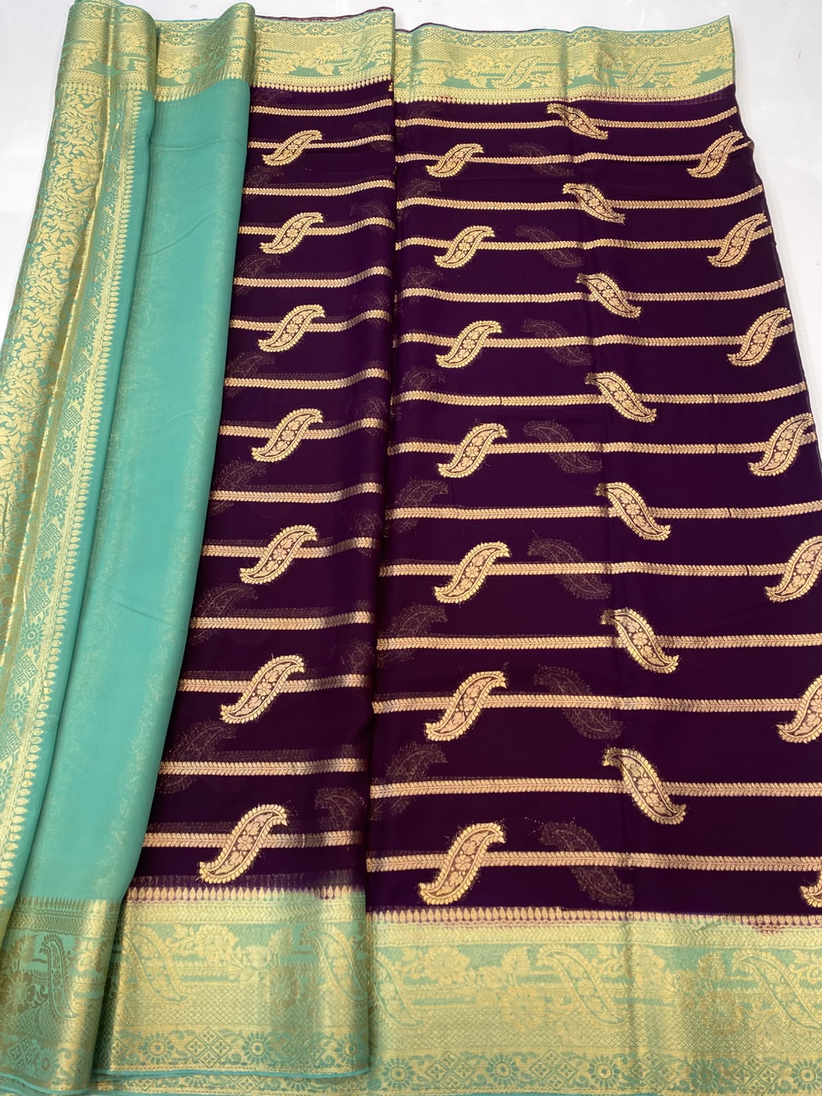 Khaddi Georgette Saree(3493D-R18)