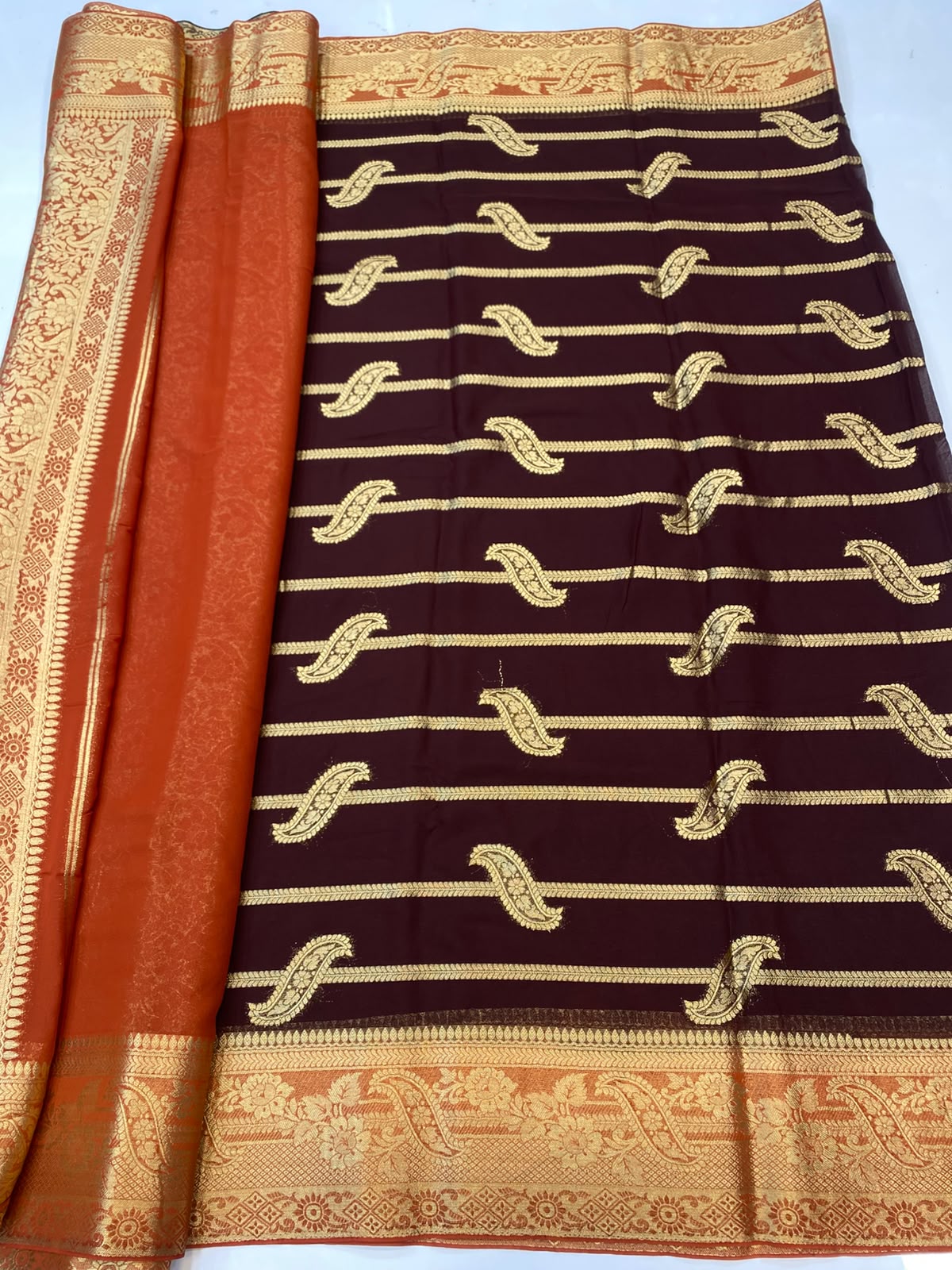 Khaddi Georgette Saree(3493D-R18)