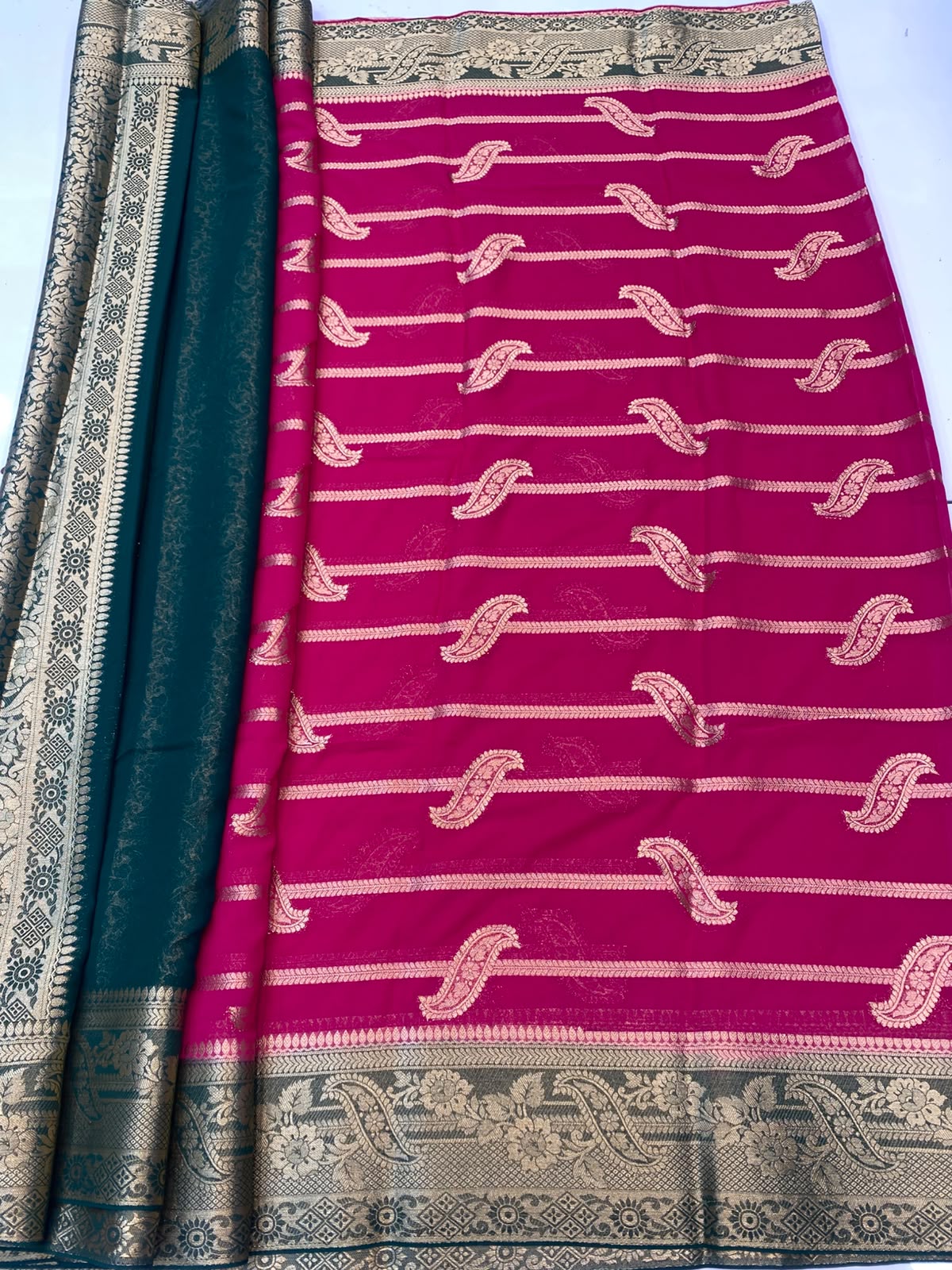 Khaddi Georgette Saree(3493D-R18)