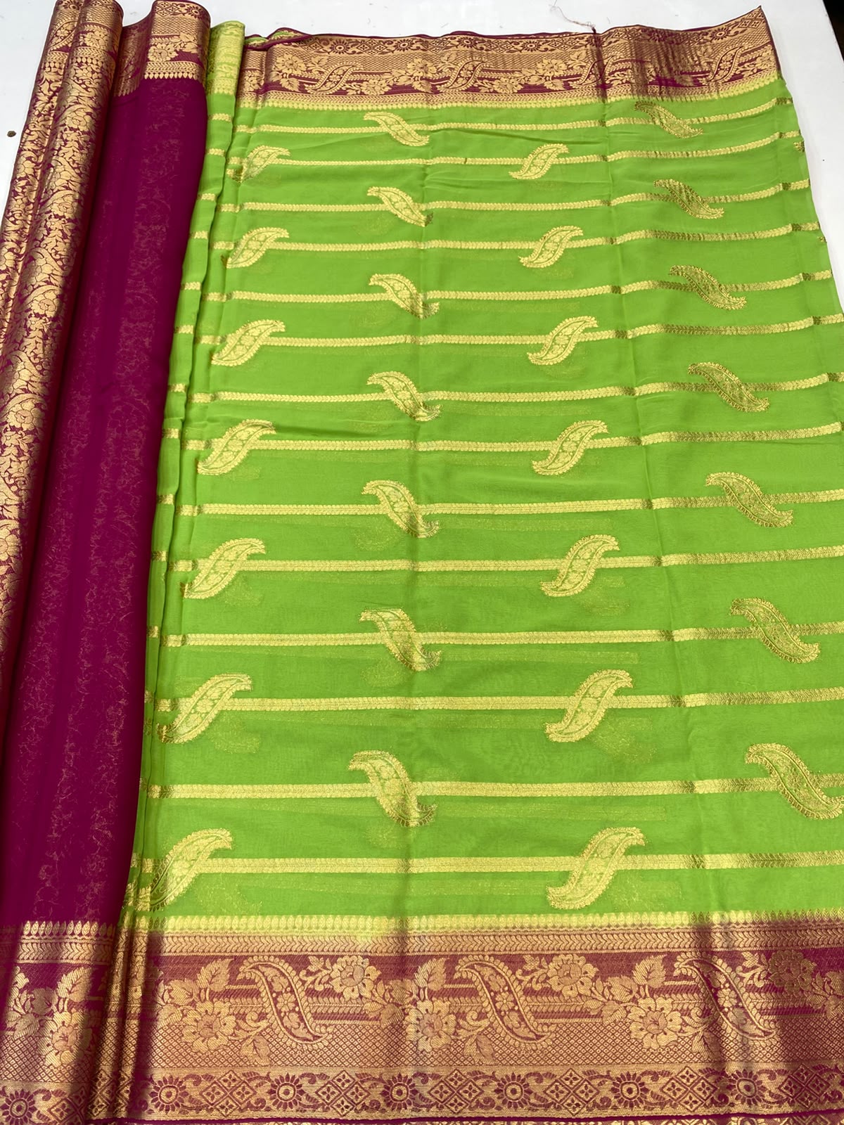 Khaddi Georgette Saree(3493D-R18)