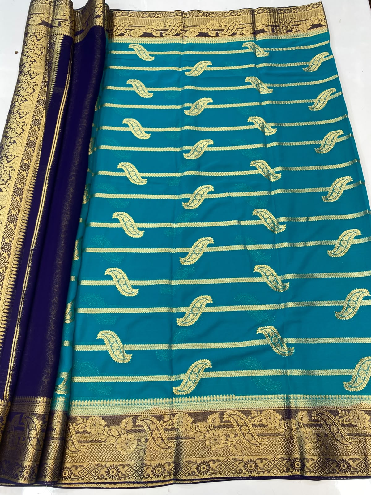 Khaddi Georgette Saree(3493D-R18)