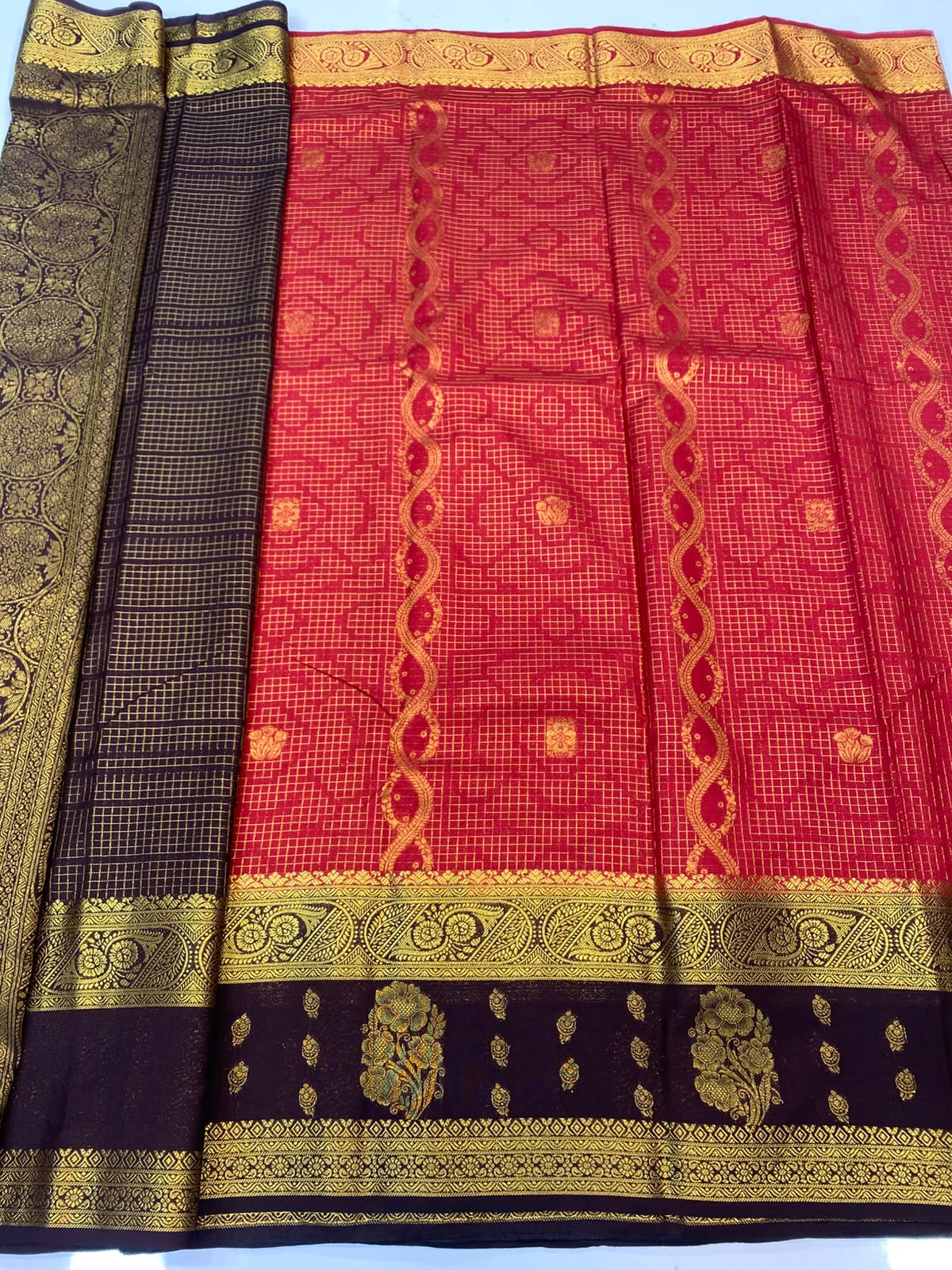 Mysore Chex Butta Saree(3624A-R24)