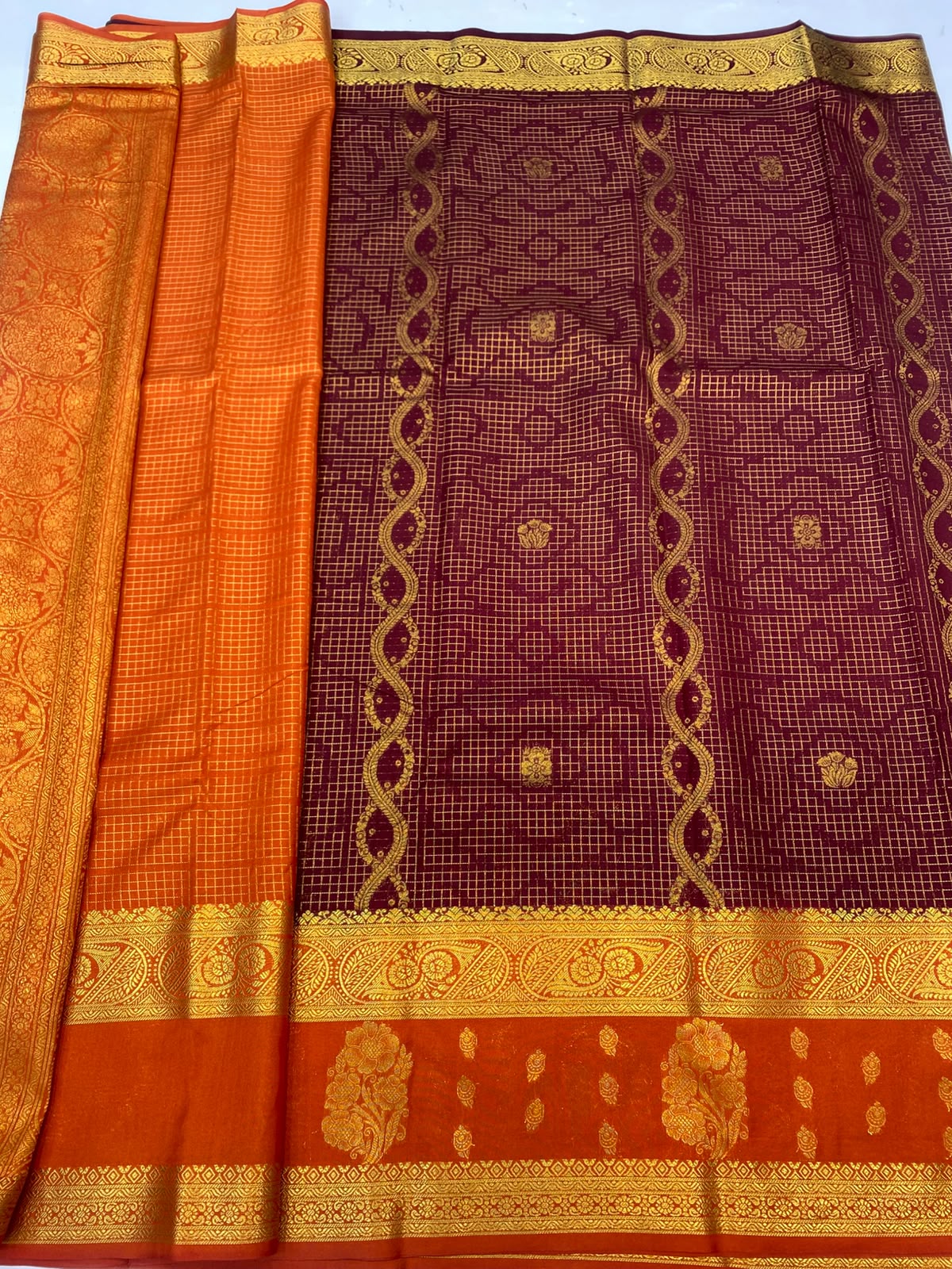 Mysore Chex Butta Saree(3624A-R24)