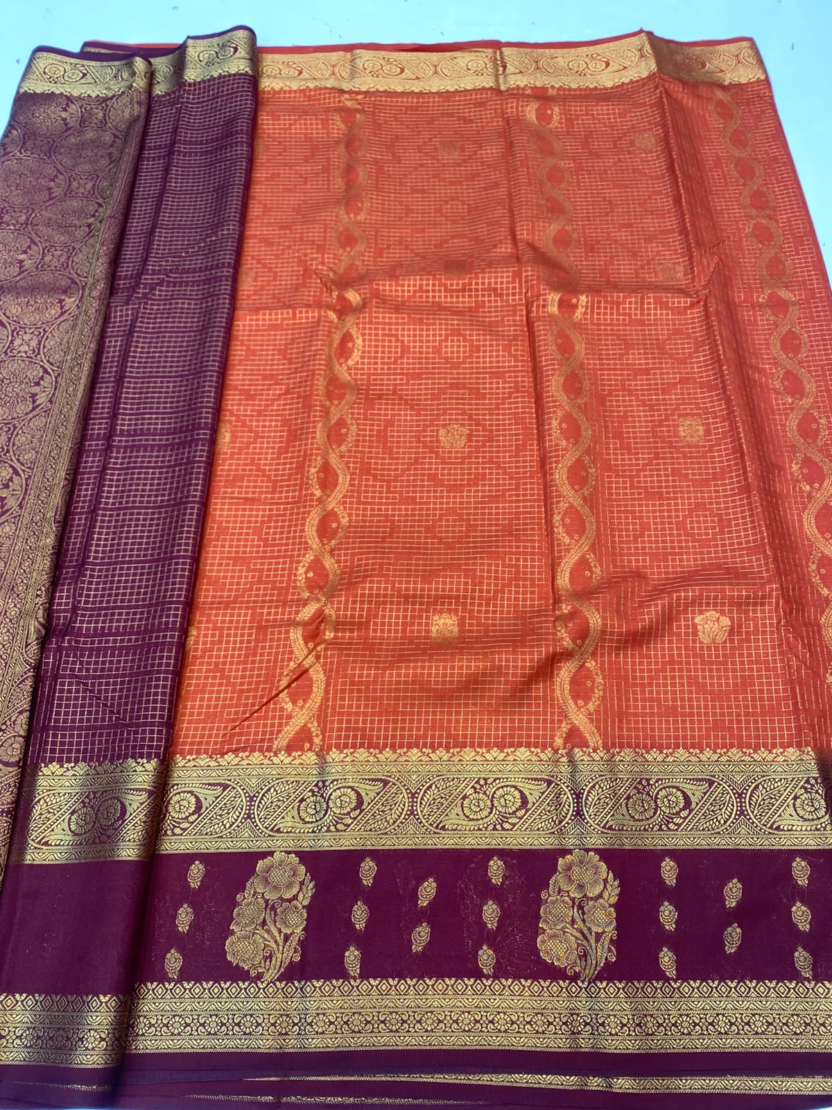 Mysore Chex Butta Saree(3624A-R24)