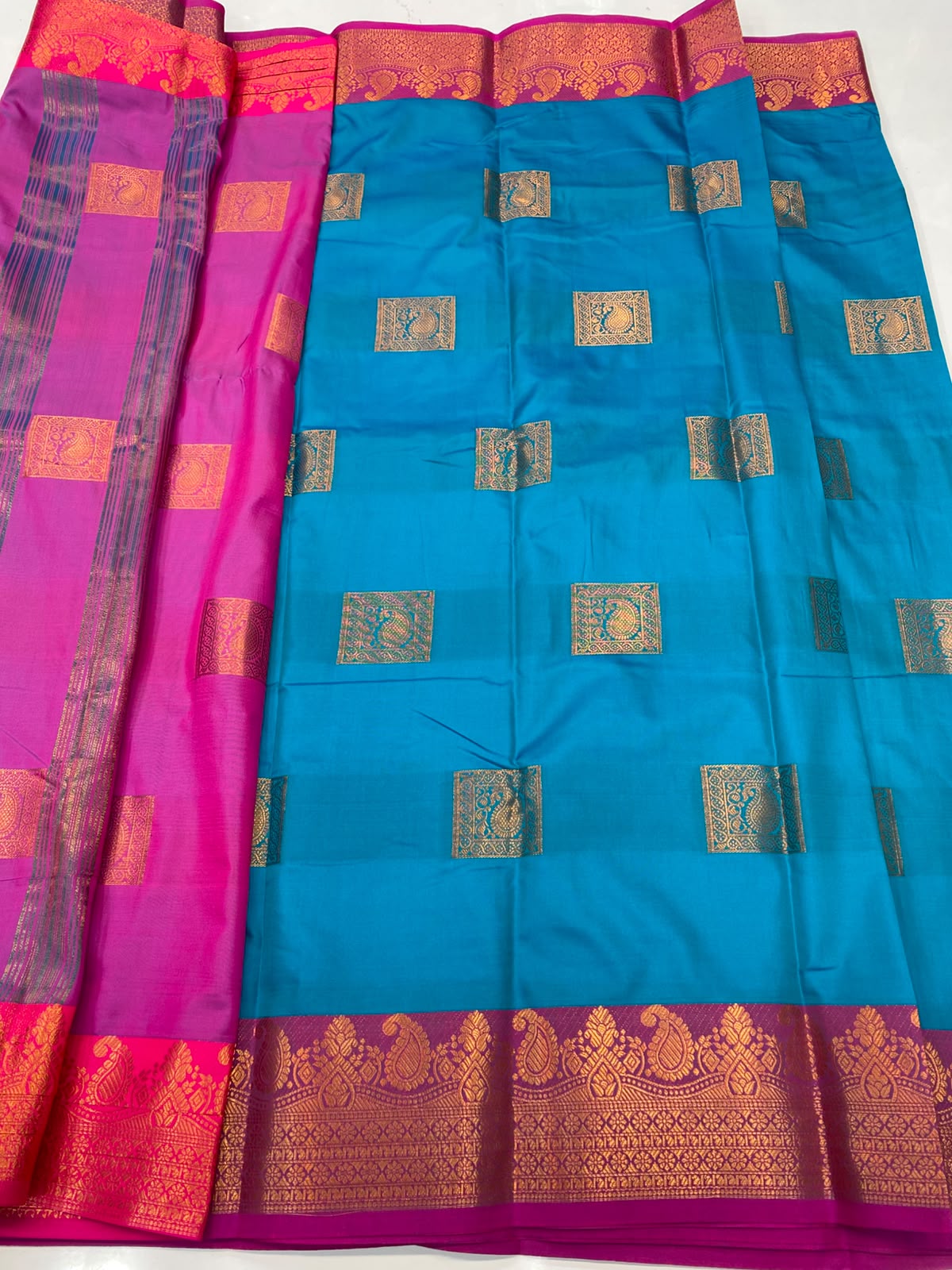 Semi Silk Butta Saree(3796-R19)
