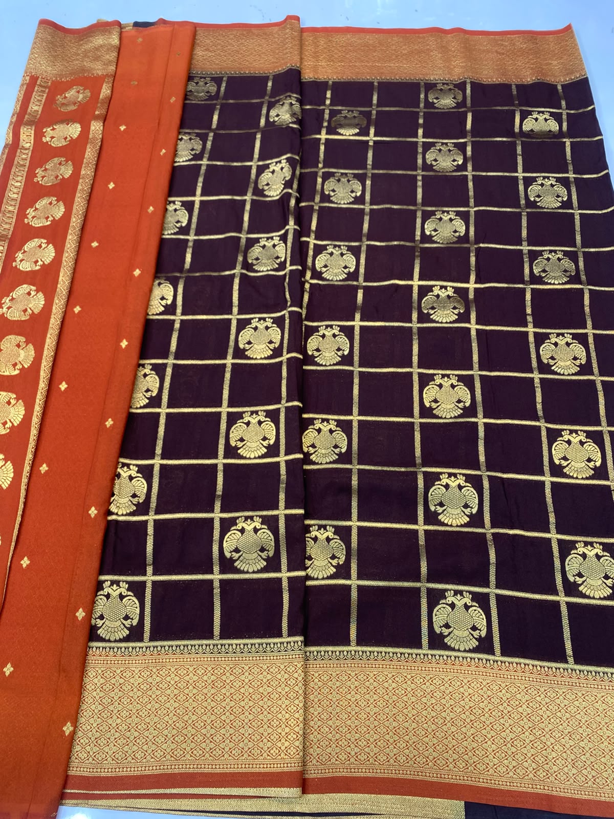 Khaddi Georgette Saree(3787B-R5)