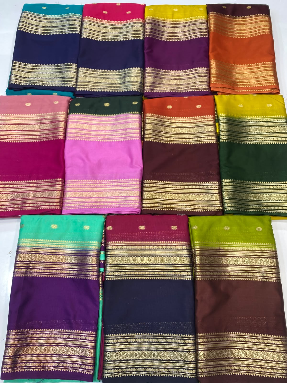 Mysore Crepe Zari Border Saree (3545A-R7)