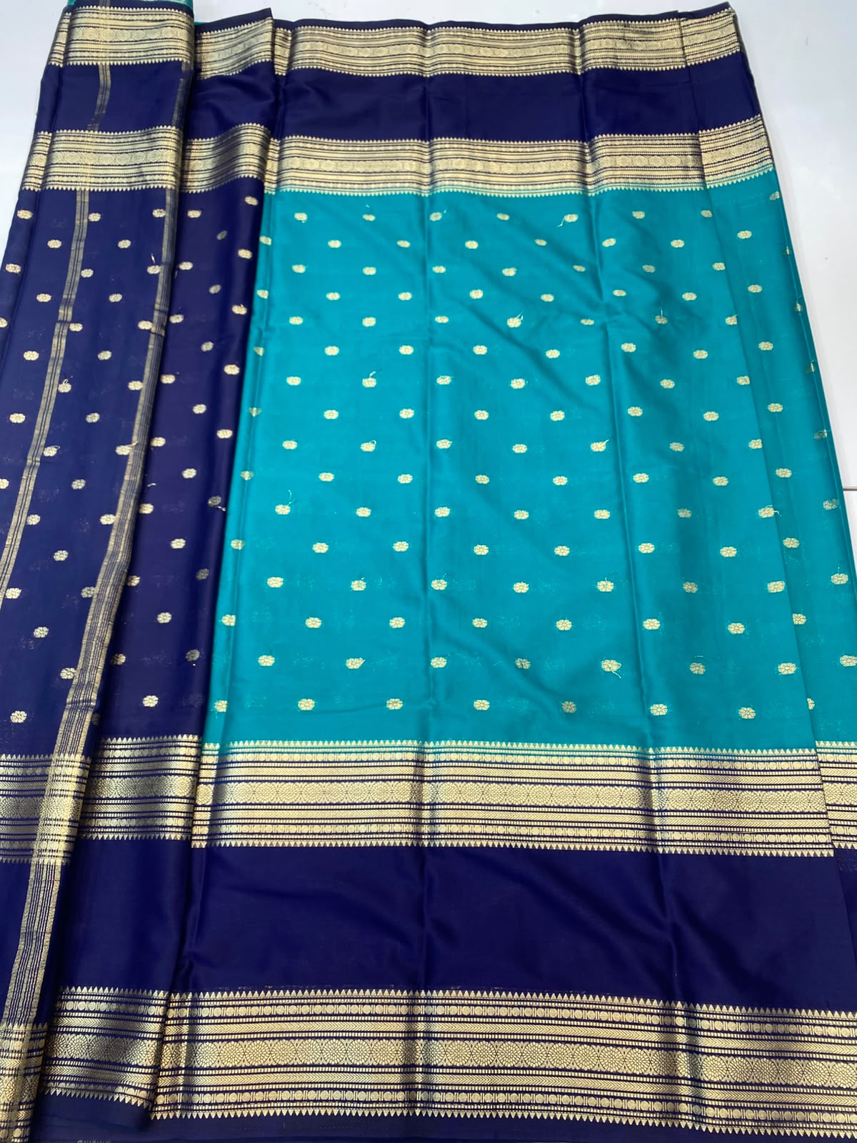 Mysore Crepe Zari Border Saree (3545A-R7)