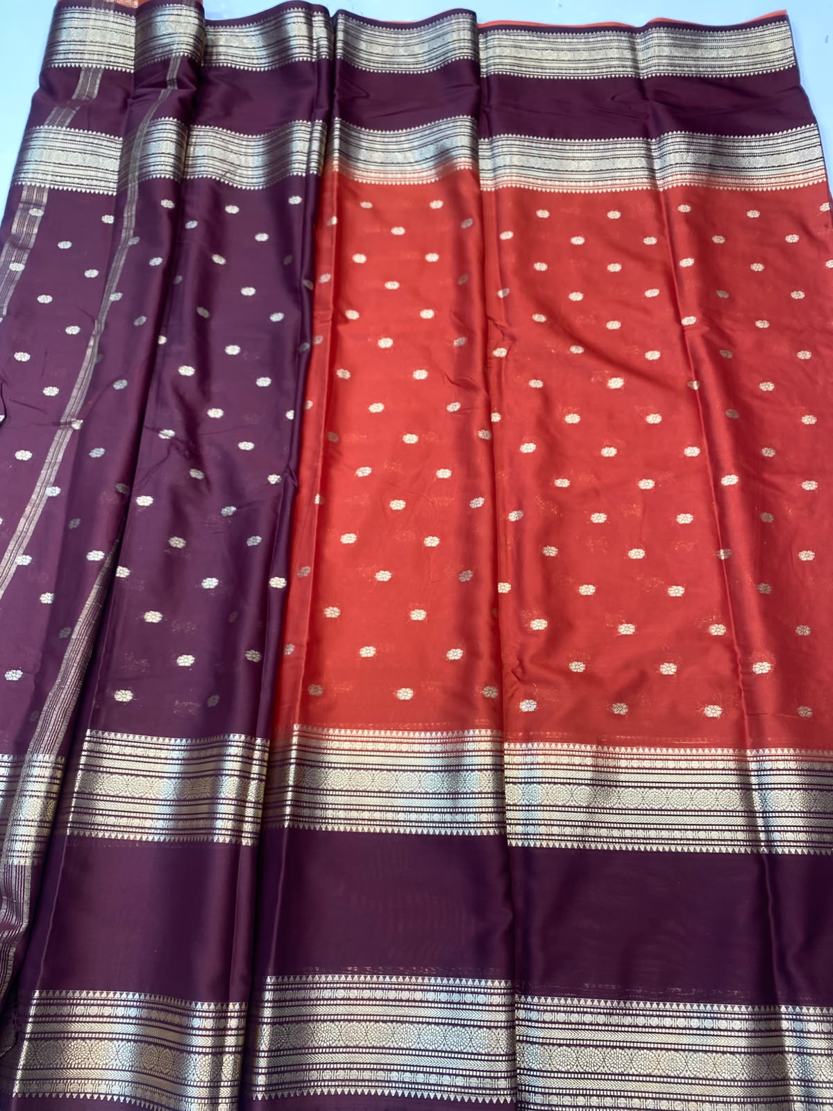 Mysore Crepe Zari Border Saree (3545A-R7)