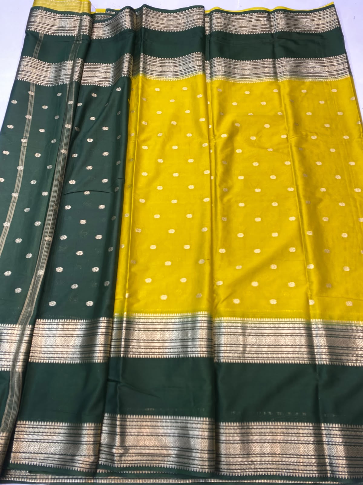Mysore Crepe Zari Border Saree (3545A-R7)