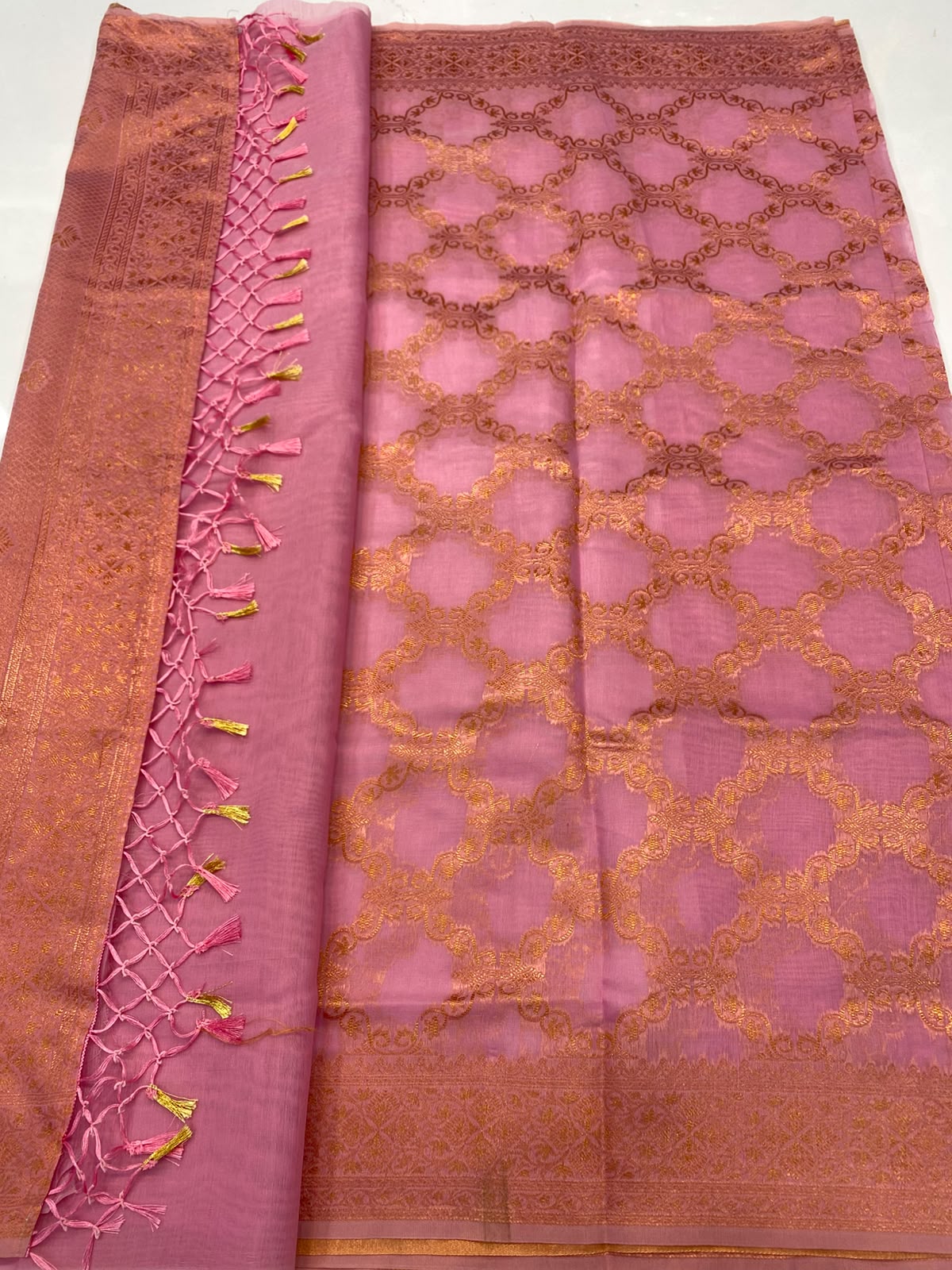 Soft Cotton Silver Butta Saree(3791-R4)