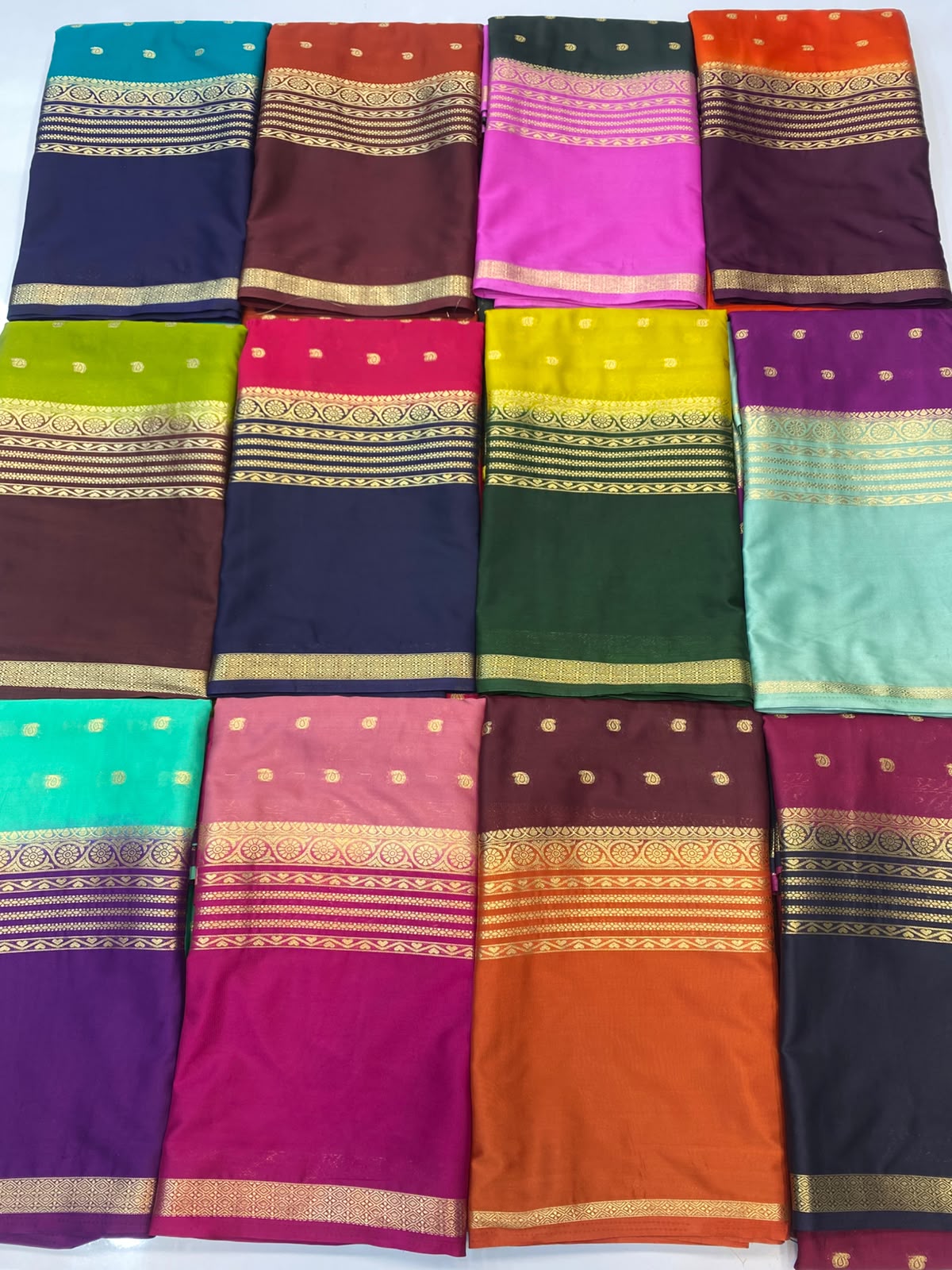 Mysore Crepe Zari Border Saree (3545-R9)