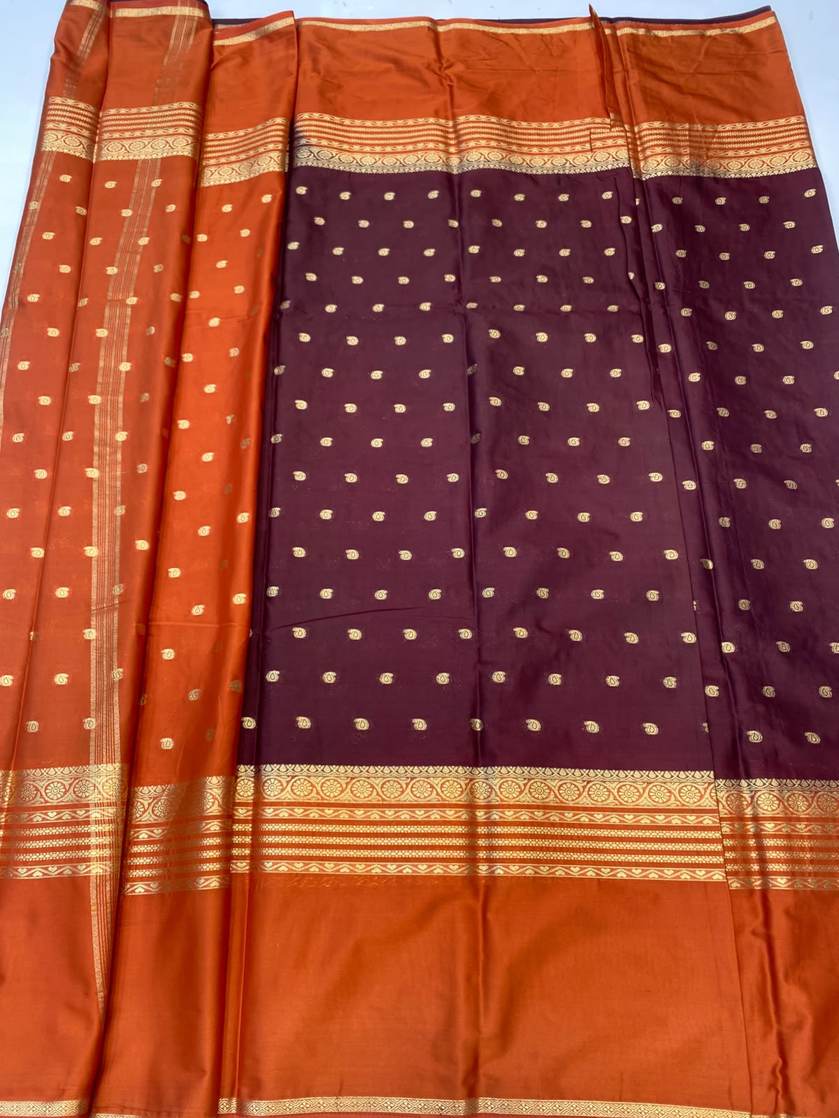 Mysore Crepe Zari Border Saree (3545-R9)