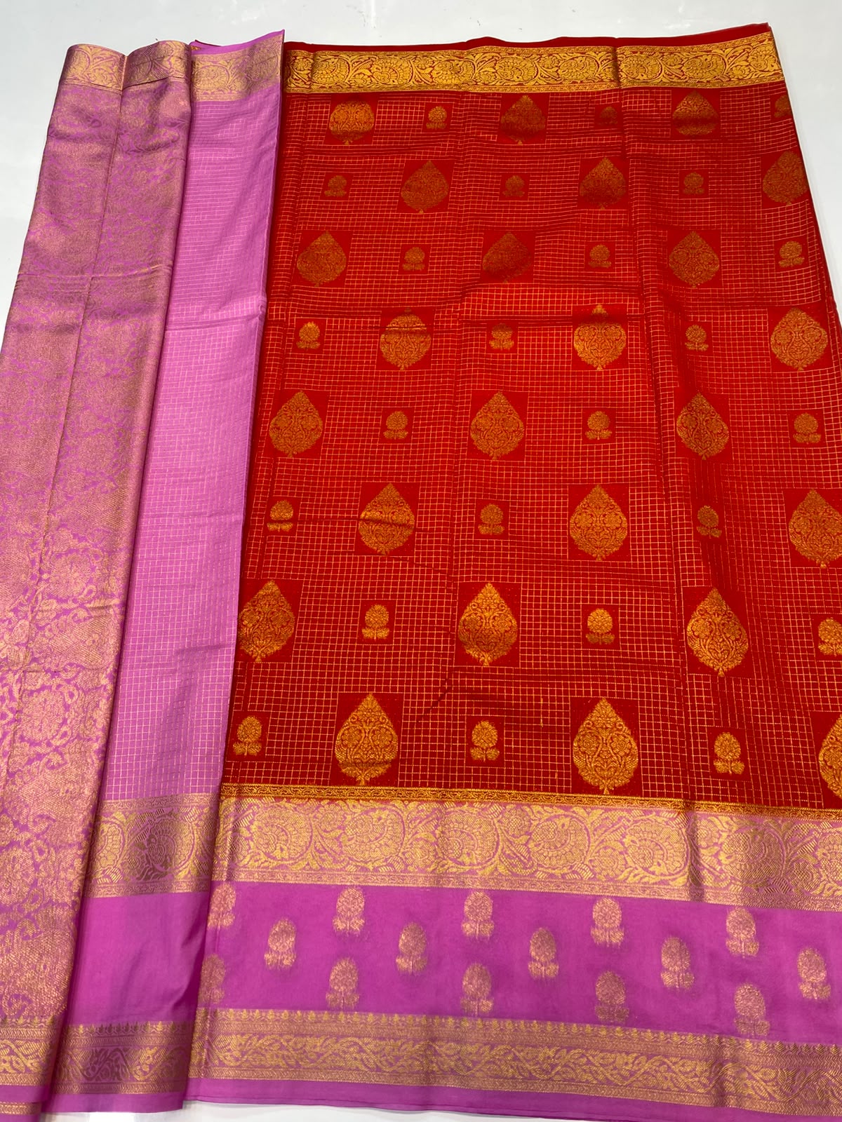 Mysore Chex Butta Saree(3624B-R20)