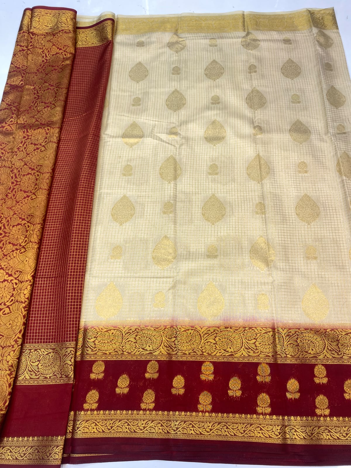 Mysore Chex Butta Saree(3624B-R20)