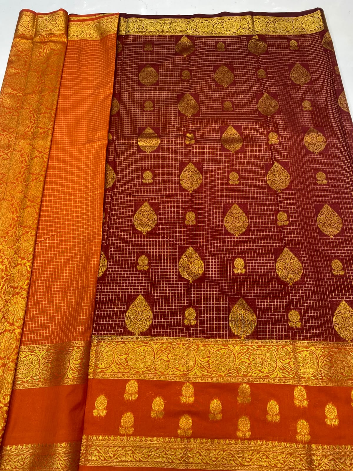 Mysore Chex Butta Saree(3624B-R20)