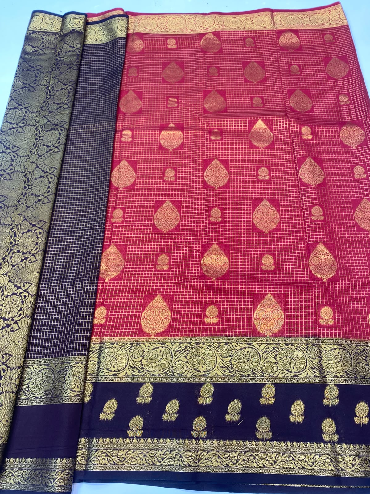 Mysore Chex Butta Saree(3624B-R20)