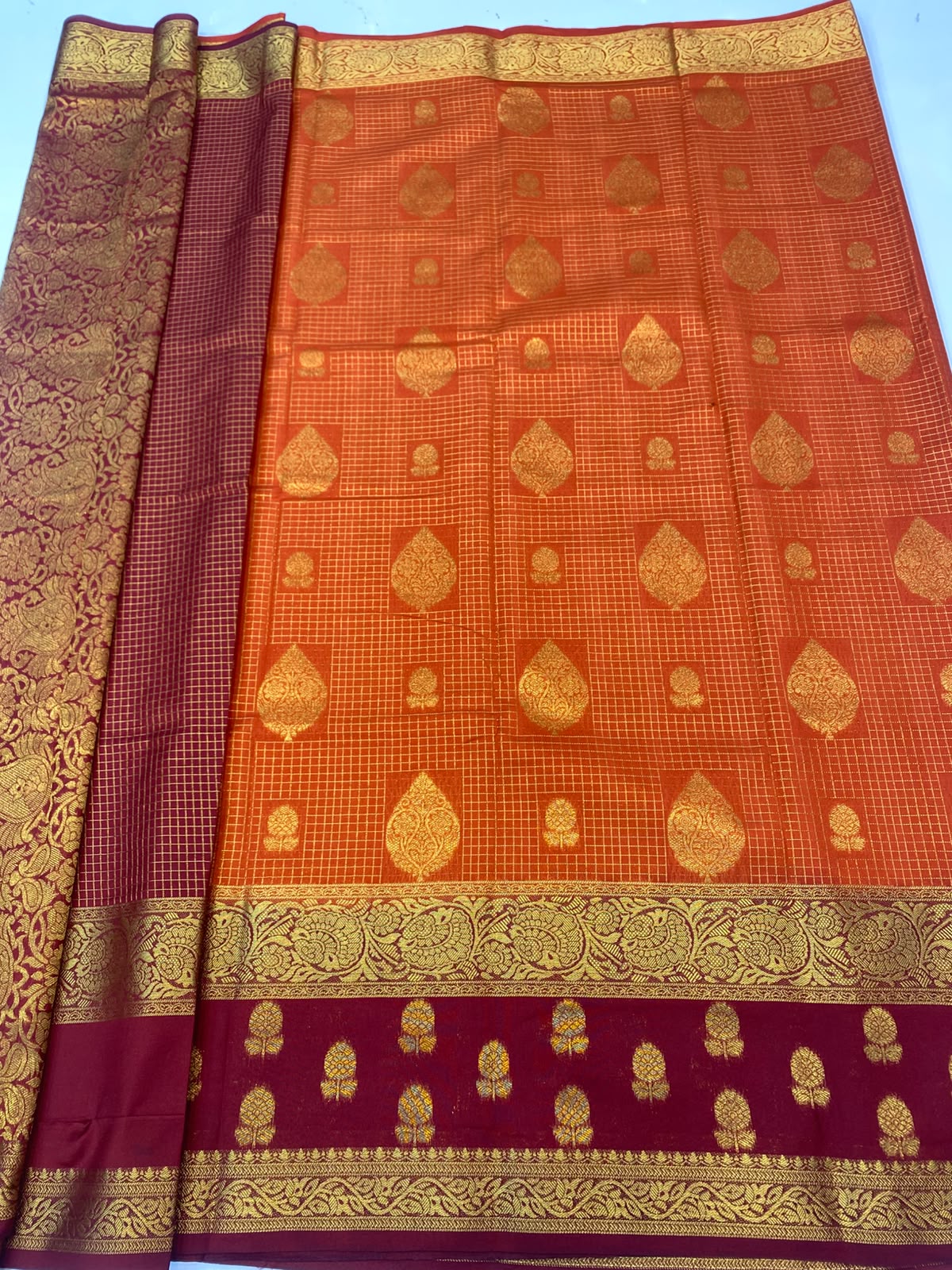 Mysore Chex Butta Saree(3624B-R20)