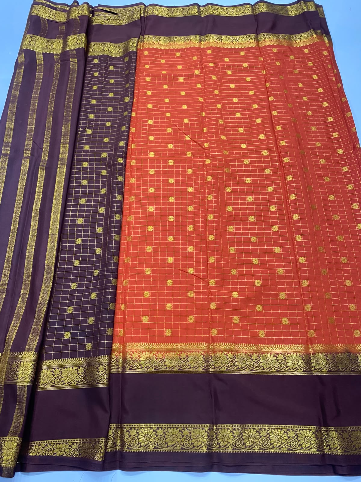 Mysore Chex Butta Saree(3261D-R6)