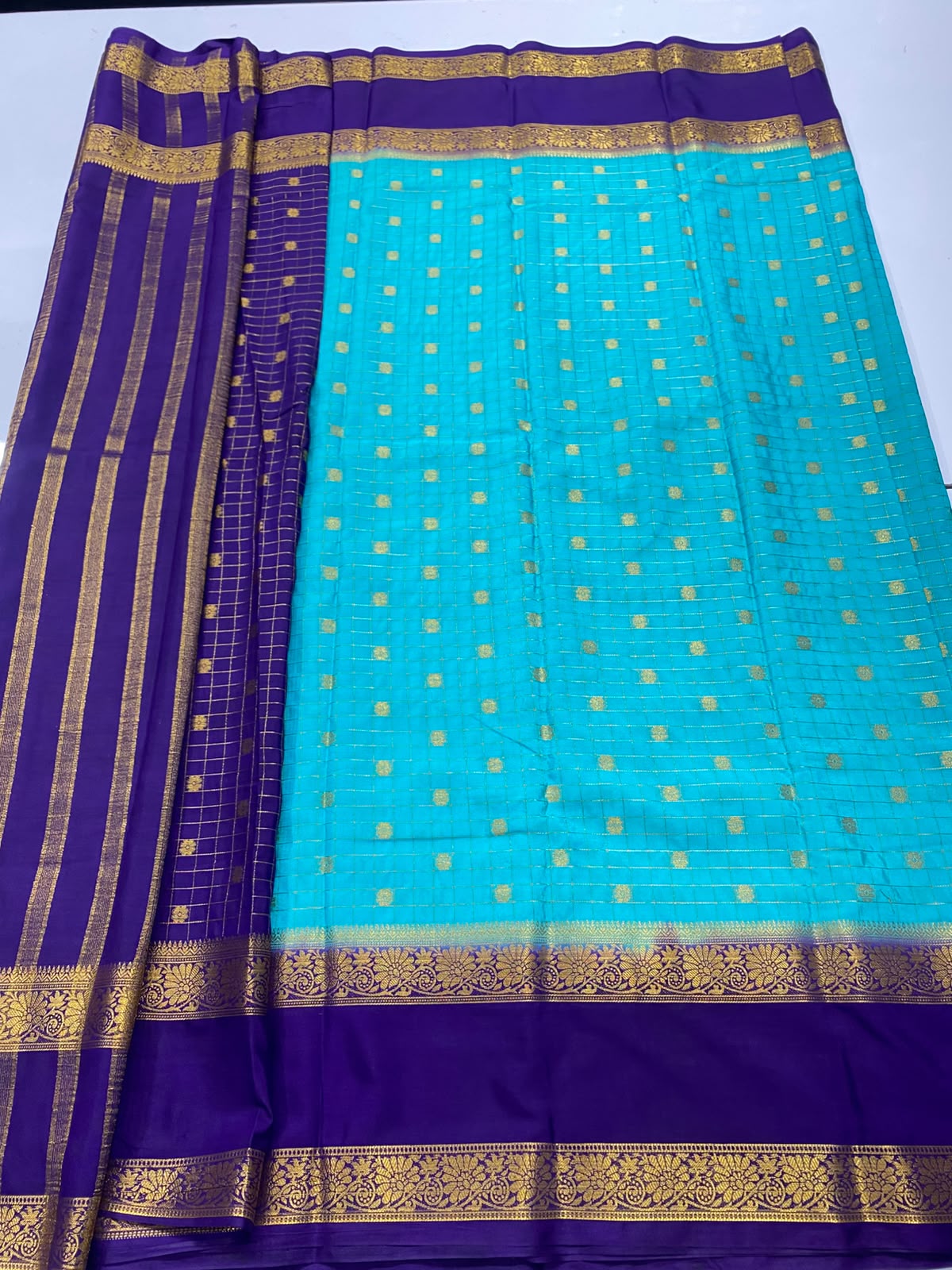 Mysore Chex Butta Saree(3261D-R6)