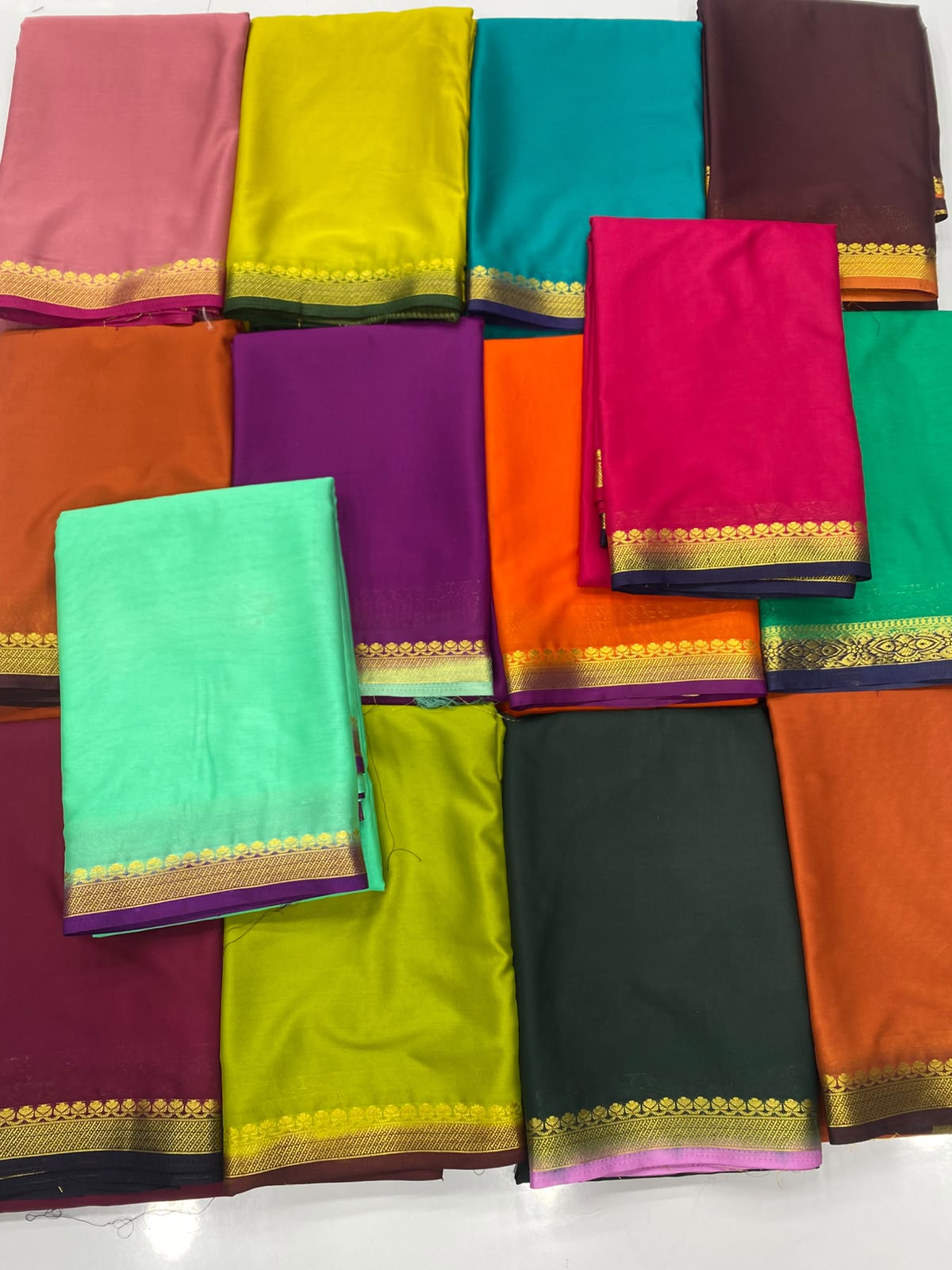 Mysore Crepe Zari Border Saree(3789A-R23)