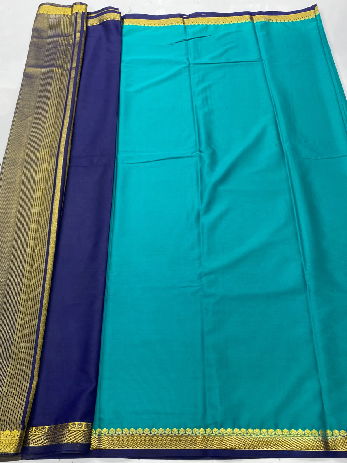 Mysore Crepe Zari Border Saree(3789A-R23)